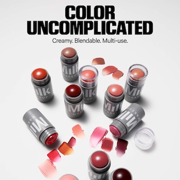 milk makeup lip color c.r.e.a.n + Cheek, Perk (Coral Shimmer) - 0.21 fl oz - Cream Blush & Lip - Buildable & Blendable - 1,000+ Swipes Per Stick - Non-Comedogenic - Vegan, Cruelty Free An electrolyte Lip + Cheek Cream Blush