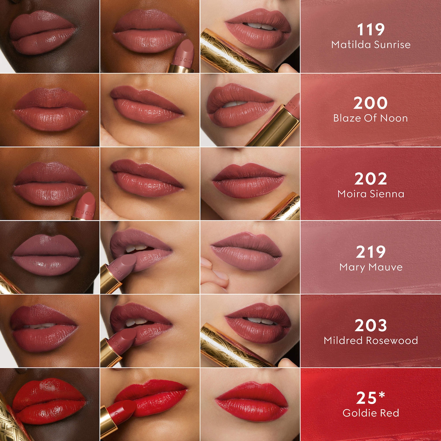 GUCCI LIP センシュアスディープマットリップスティック230 Rouge à Lèvres Satin Lipstick - Gucci | Sephora
