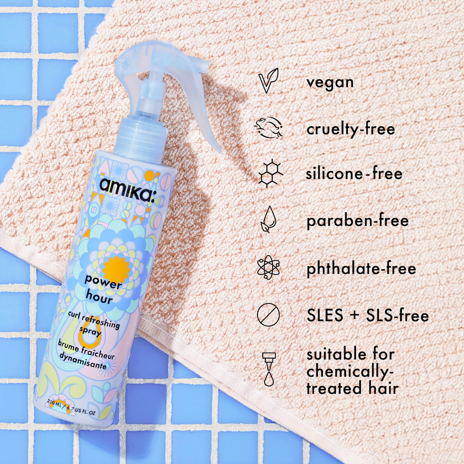 Power Hour Curl Refreshing Spray - amika | Sephora