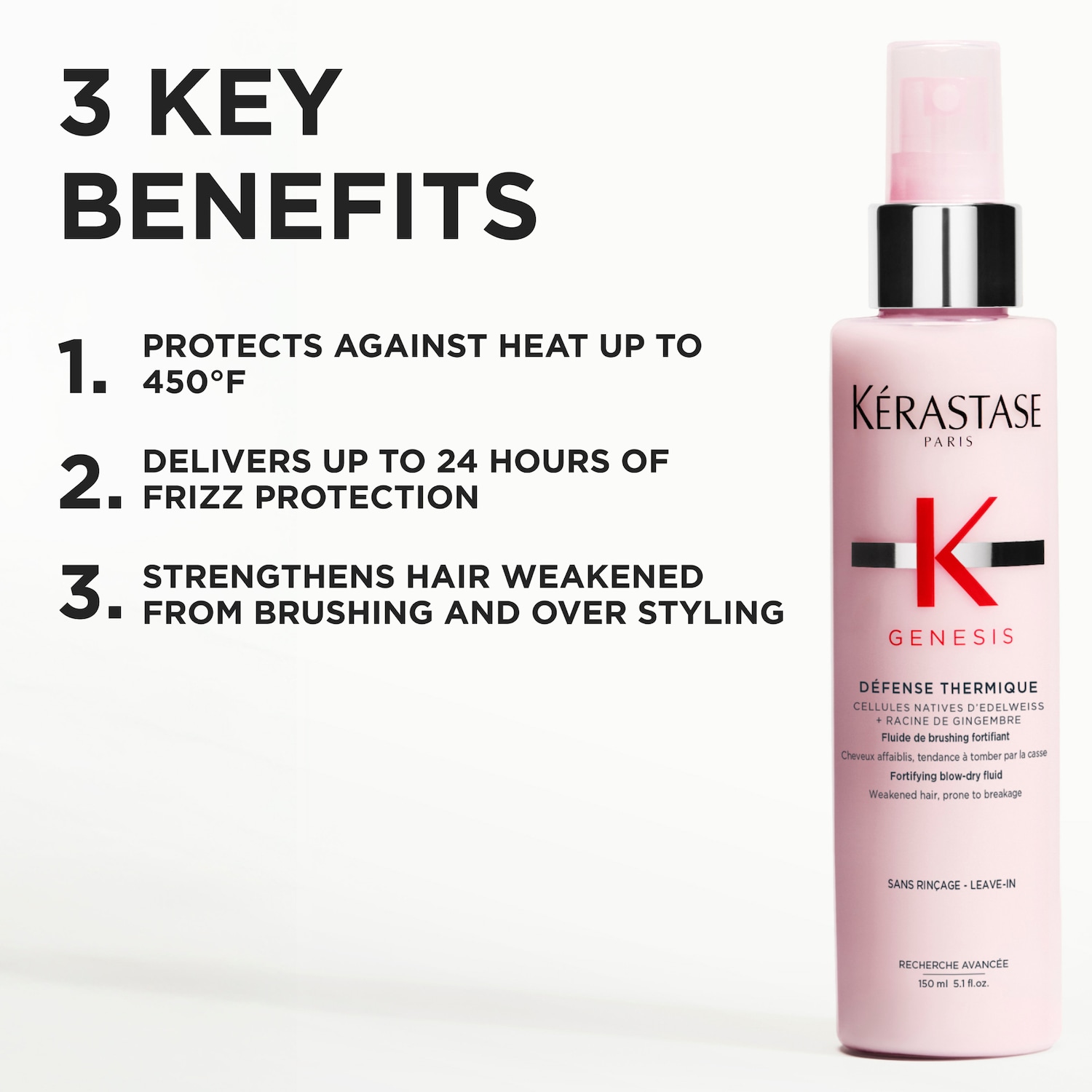 Genesis Heat Protecting Leave-In Treatment for Weakened Hair - K&