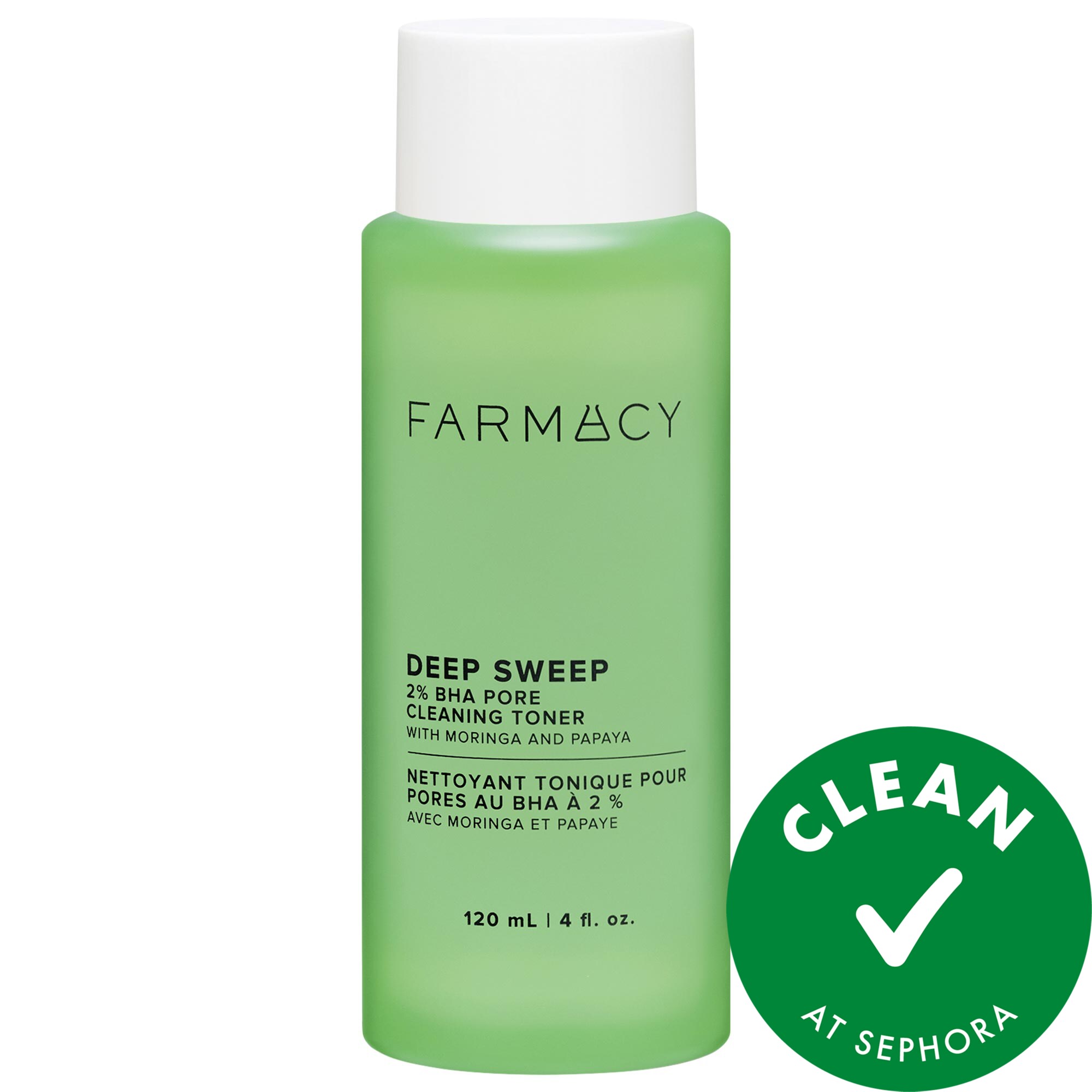 Farmacy Deep Sweep 2% BHA Pore Cleaning Toner with Moringa + Papaya 4.0 oz/ 120 mL