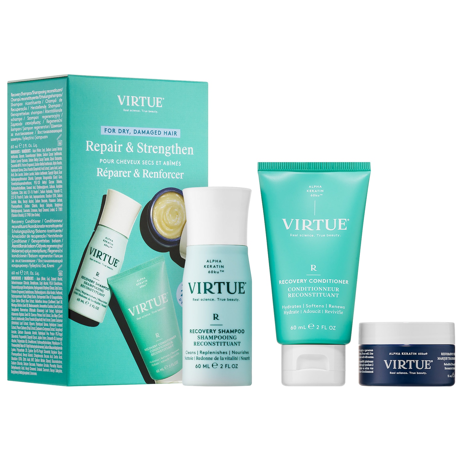 Набор-знакомство Virtue Hydrating Recovery для сухих, повреждённых и окрашенных волос — фото 1