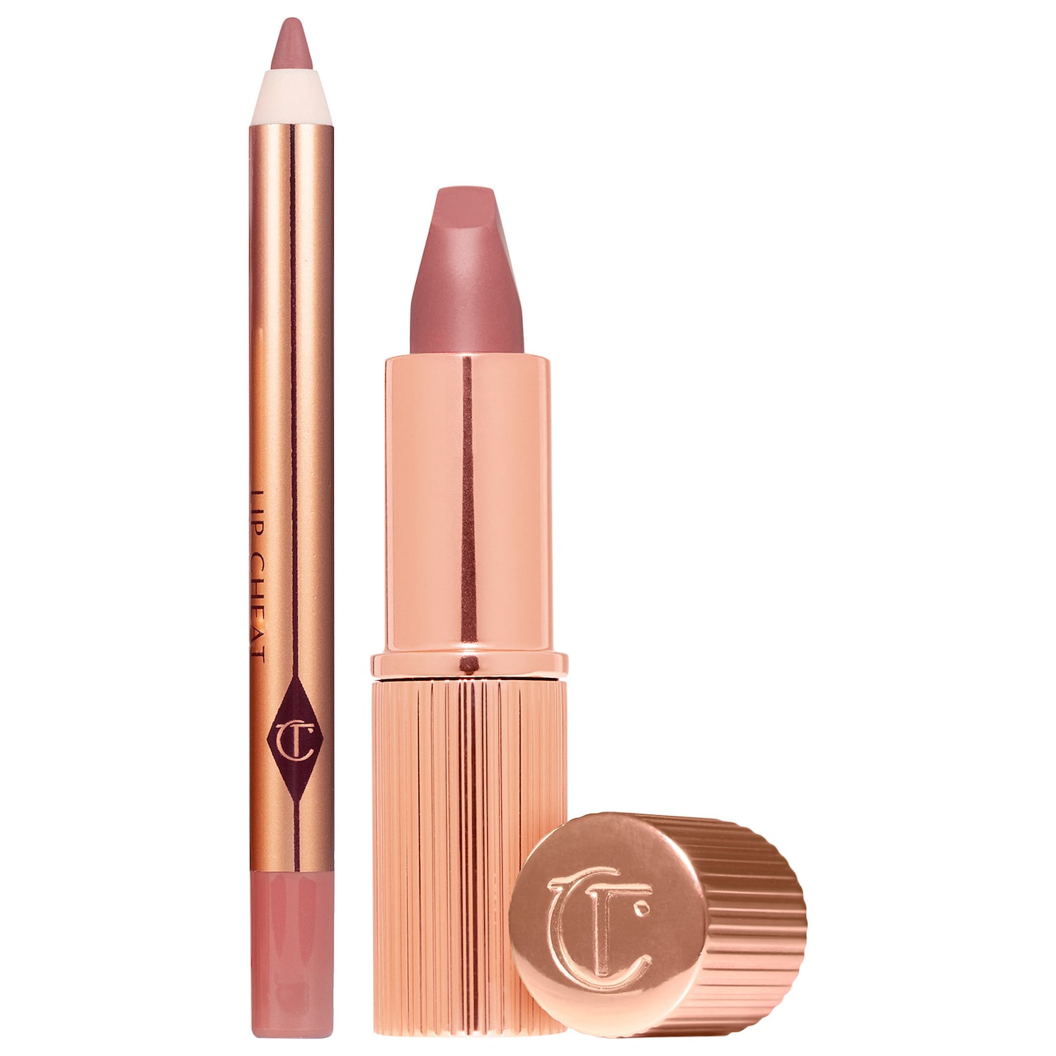 Charlotte Tilbury Mini Pillow Talk Lipstick & Liner Set in Pillow Talk