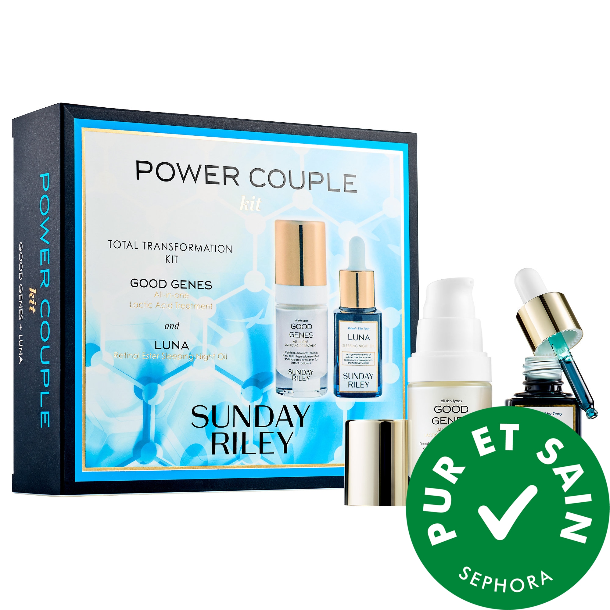 Sunday Riley Duo au rétinol et à l'acide lactique Power Couple Advanced