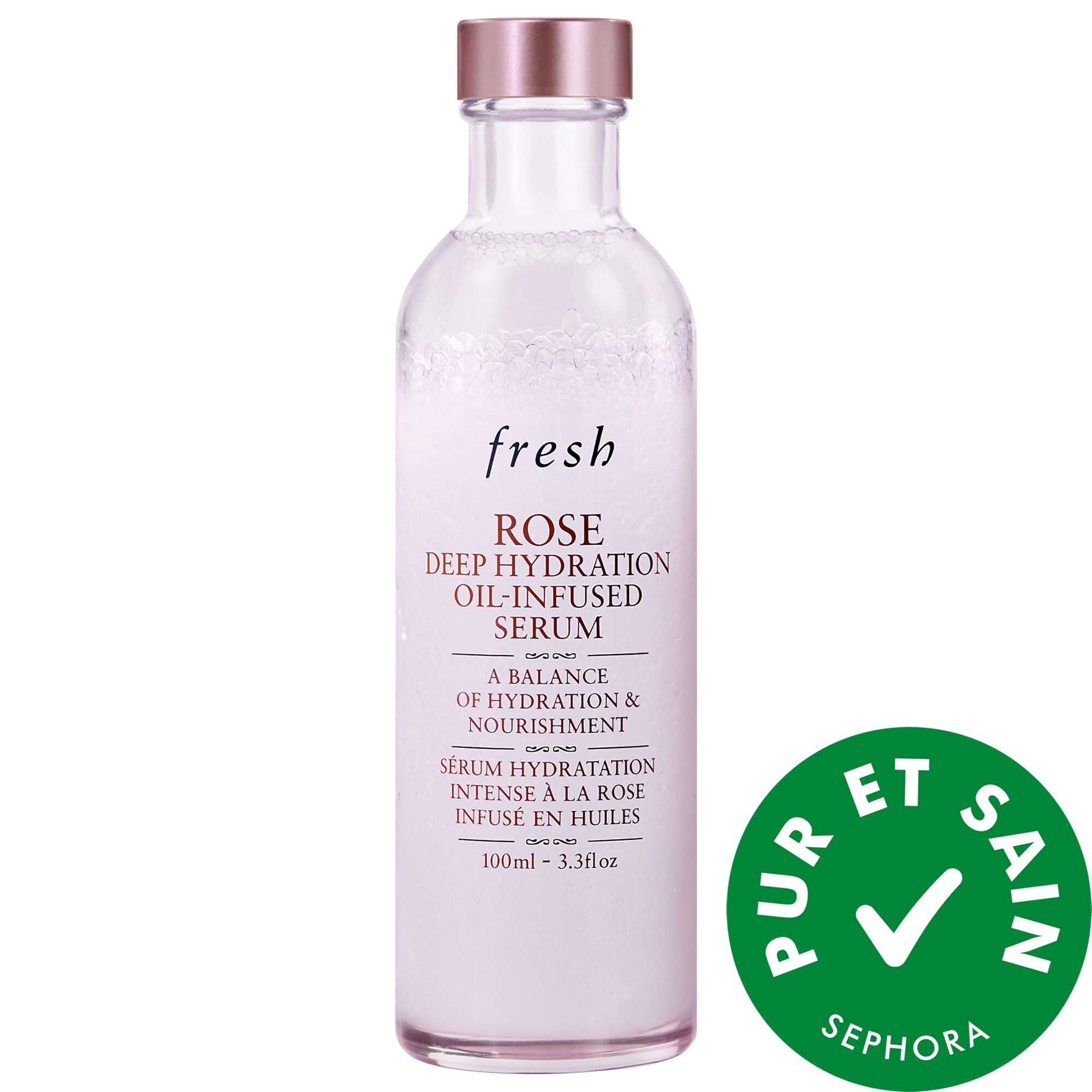 fresh Sérum infusé d'huile hydratation intense à la rose avec squalane 100 mL