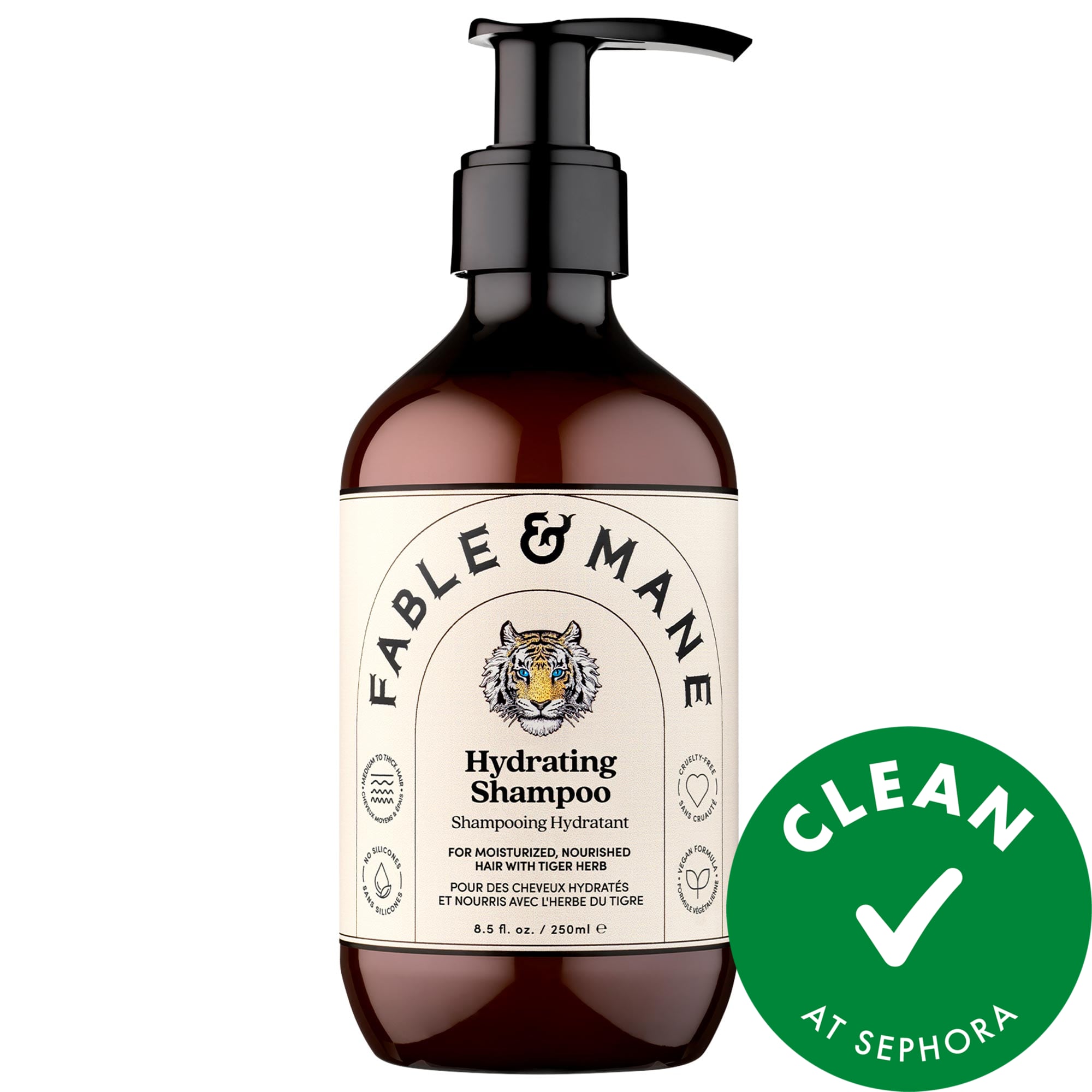 Fable & Mane Hydrating Shampoo for Thick, Dry, Damaged Hair 8.5 oz/ 250 mL