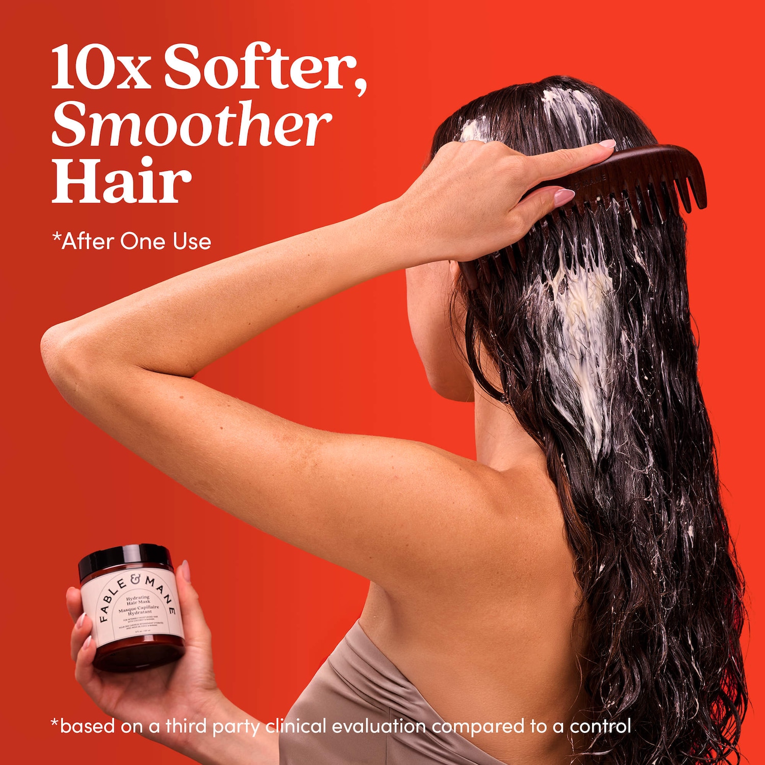 Masque pour les cheveux réparateur profondément hydratant pour cheveux moyens à épais