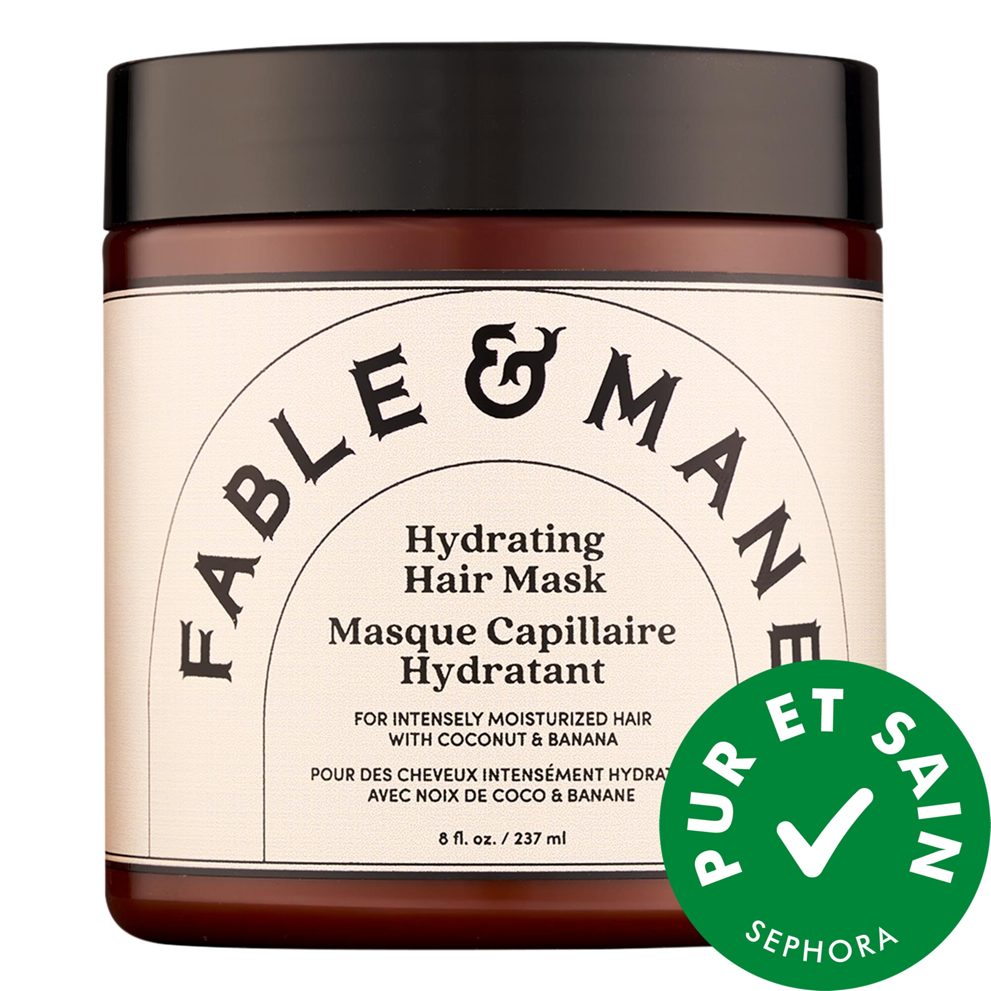 Fable & Mane Masque pour les cheveux réparateur profondément hydratant pour cheveux moyens à épais 8 oz/ 237 mL