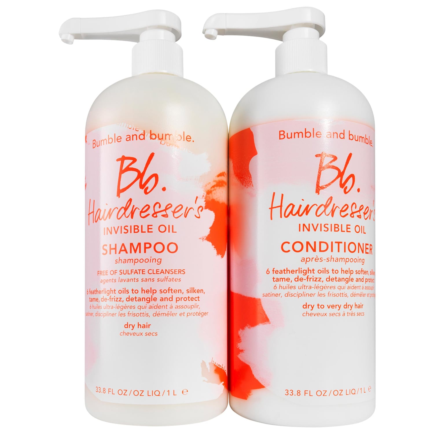 Подарочный набор Bumble and bumble Hairdresser's Invisible Oil: шампунь и кондиционер, 1 л — фото 1