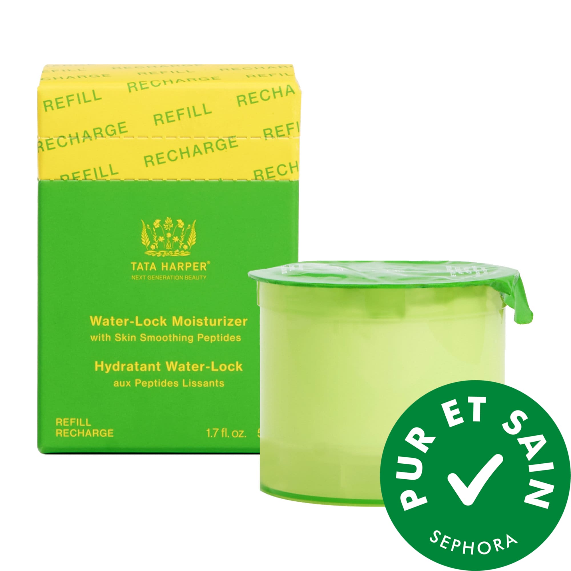 Tata Harper Hydratant rechargeable Water-Lock avec peptides pour adoucir la peau et acide hyaluronique 1.7 oz/ 50 mL