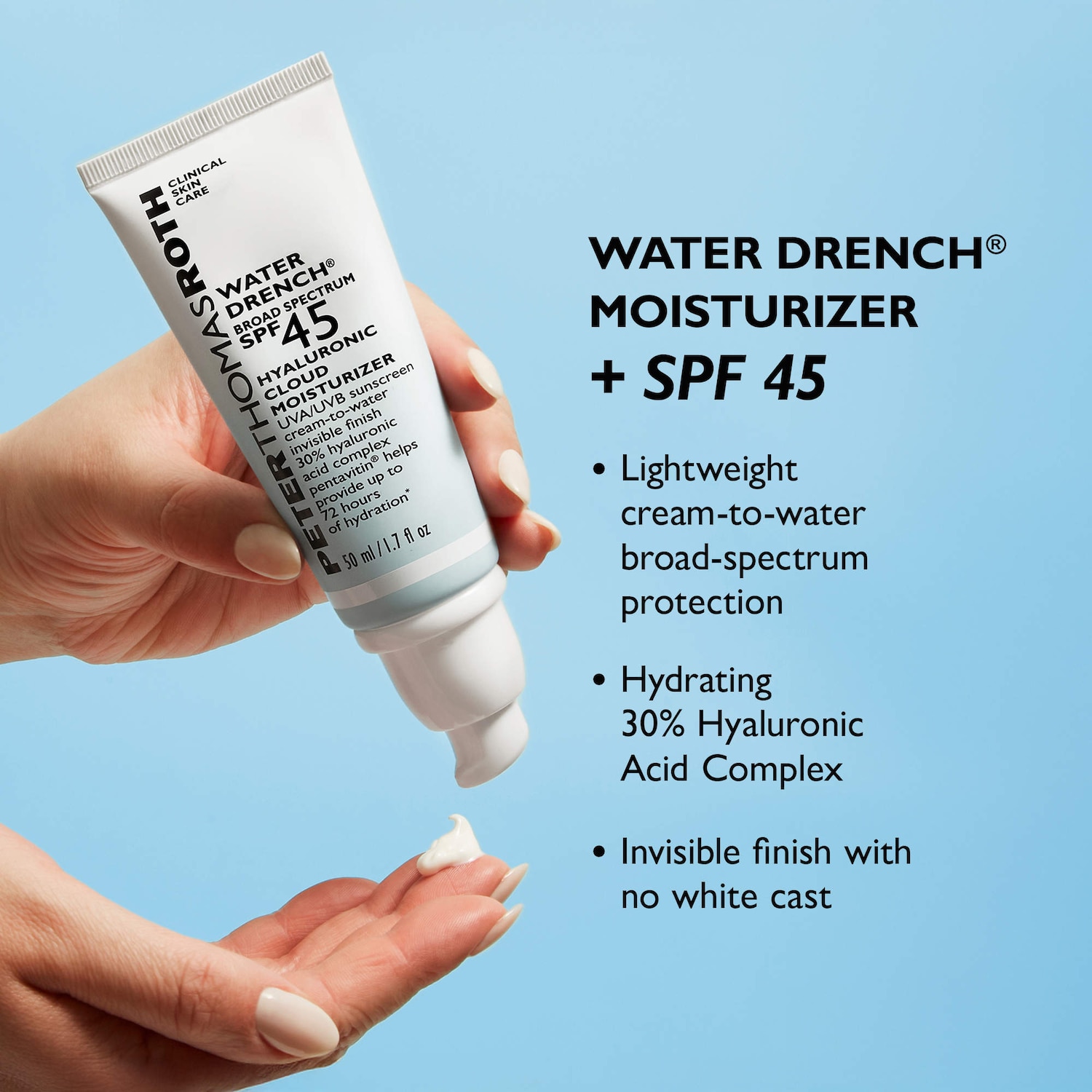 Увлажняющий крем с гиалуроновой кислотой Peter Thomas Roth Water Drench SPF 45 — фото 2