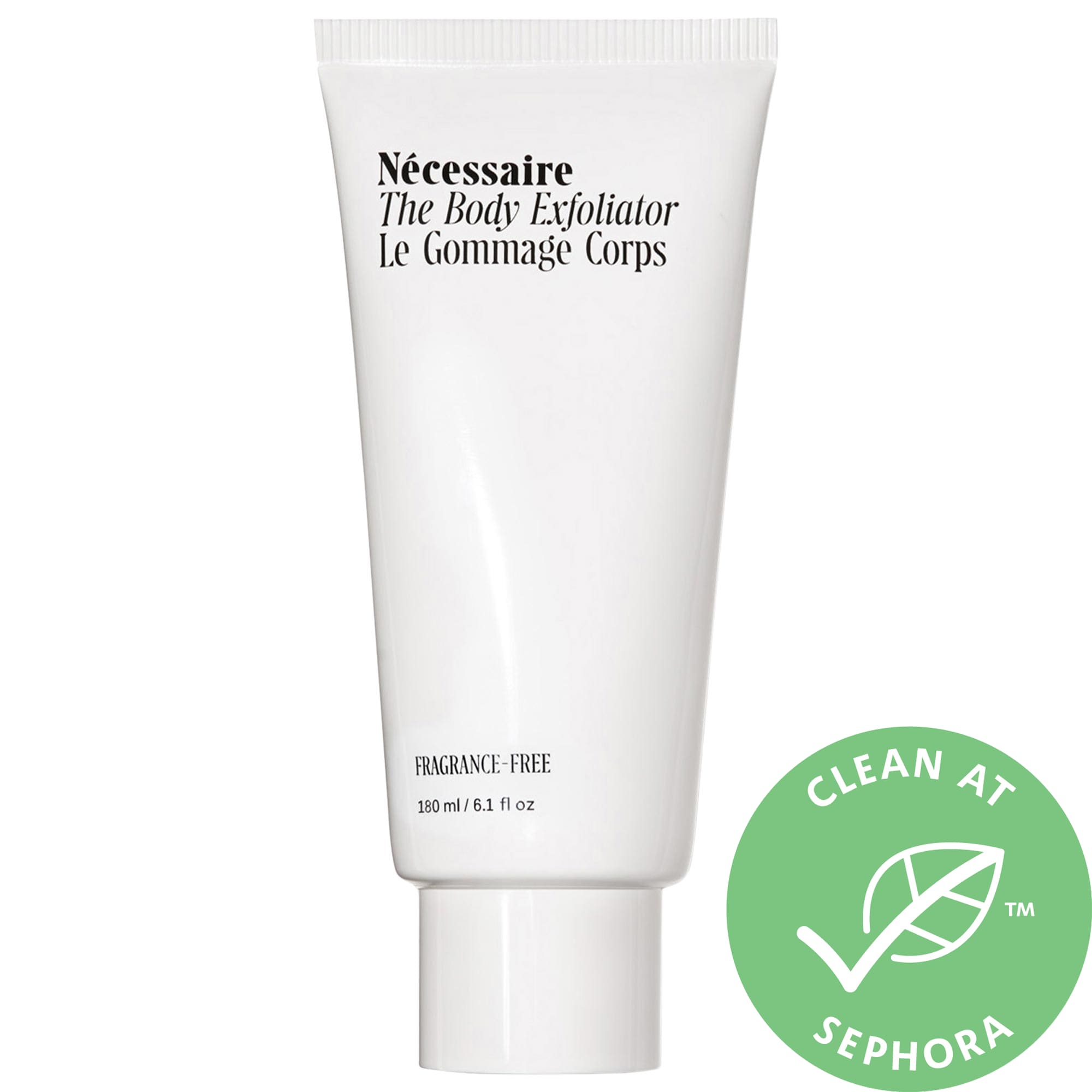 Necessaire The Body Exfoliator - With Bamboo Charcoal Fragrance Free 6.1 oz/ 180 ml