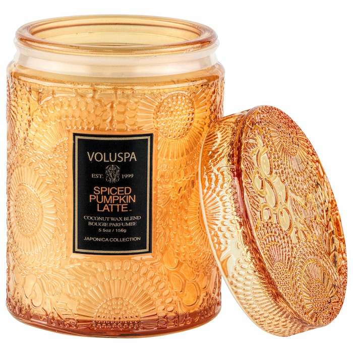 Mini Spiced Pumpkin Latte Glass Candle VOLUSPA Sephora