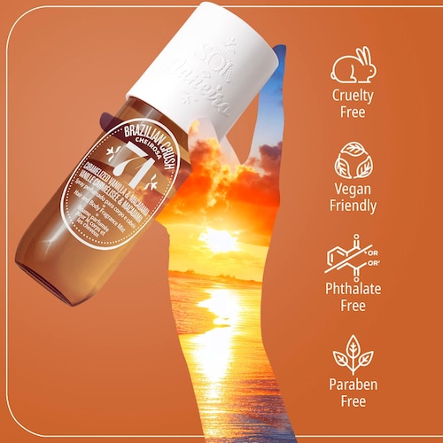 This fragrance mist is inspired by the beautiful and vibrant culture of Brazil. Its formula is carefully crafted to enhance your hair and body with a delightful aroma that lasts throughout the day. 