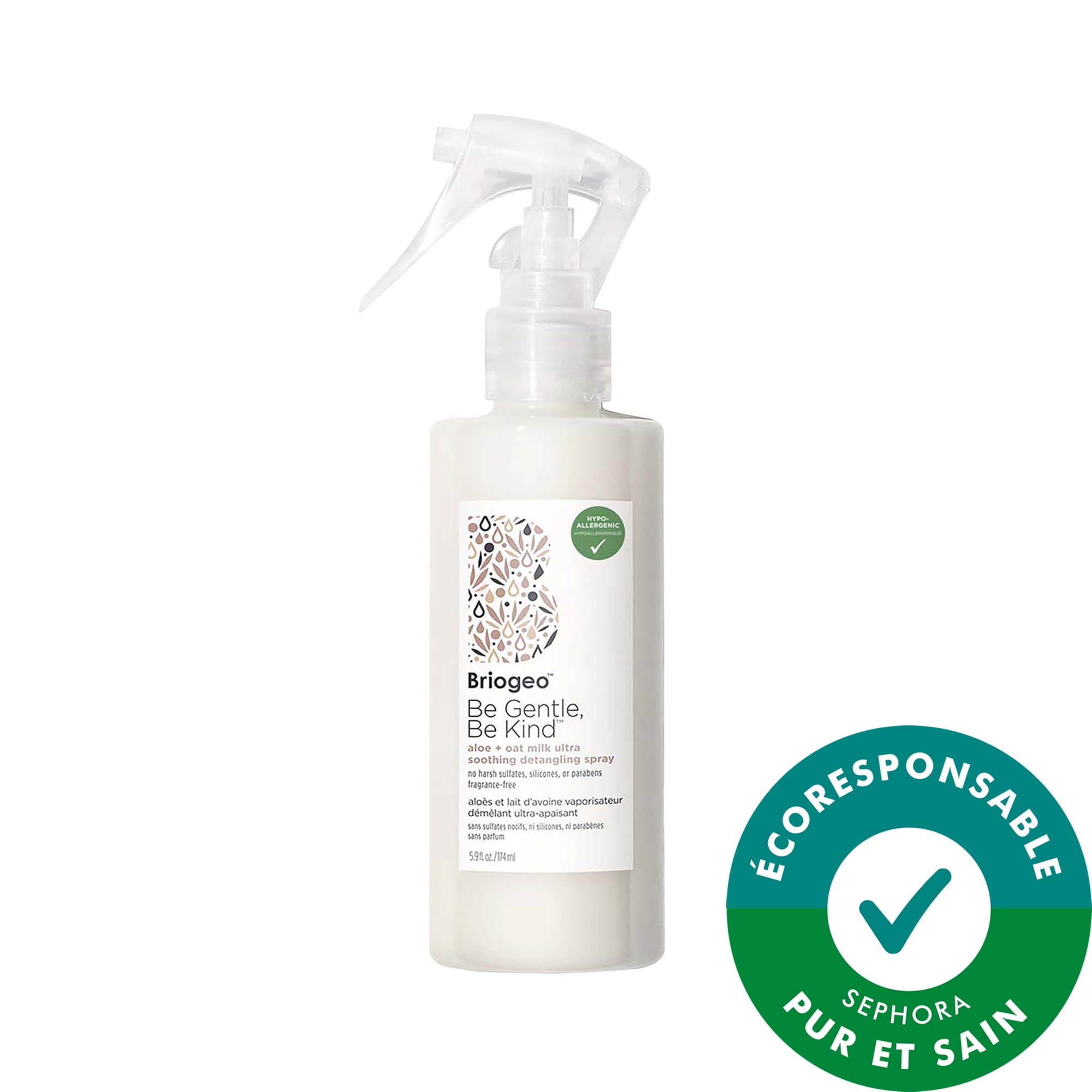 Briogeo Démêlant non parfumés ultra-apaisant à l'aloès et au lait dʼavoine Be Gentle, Be Kind 5.9 oz/ 174 mL