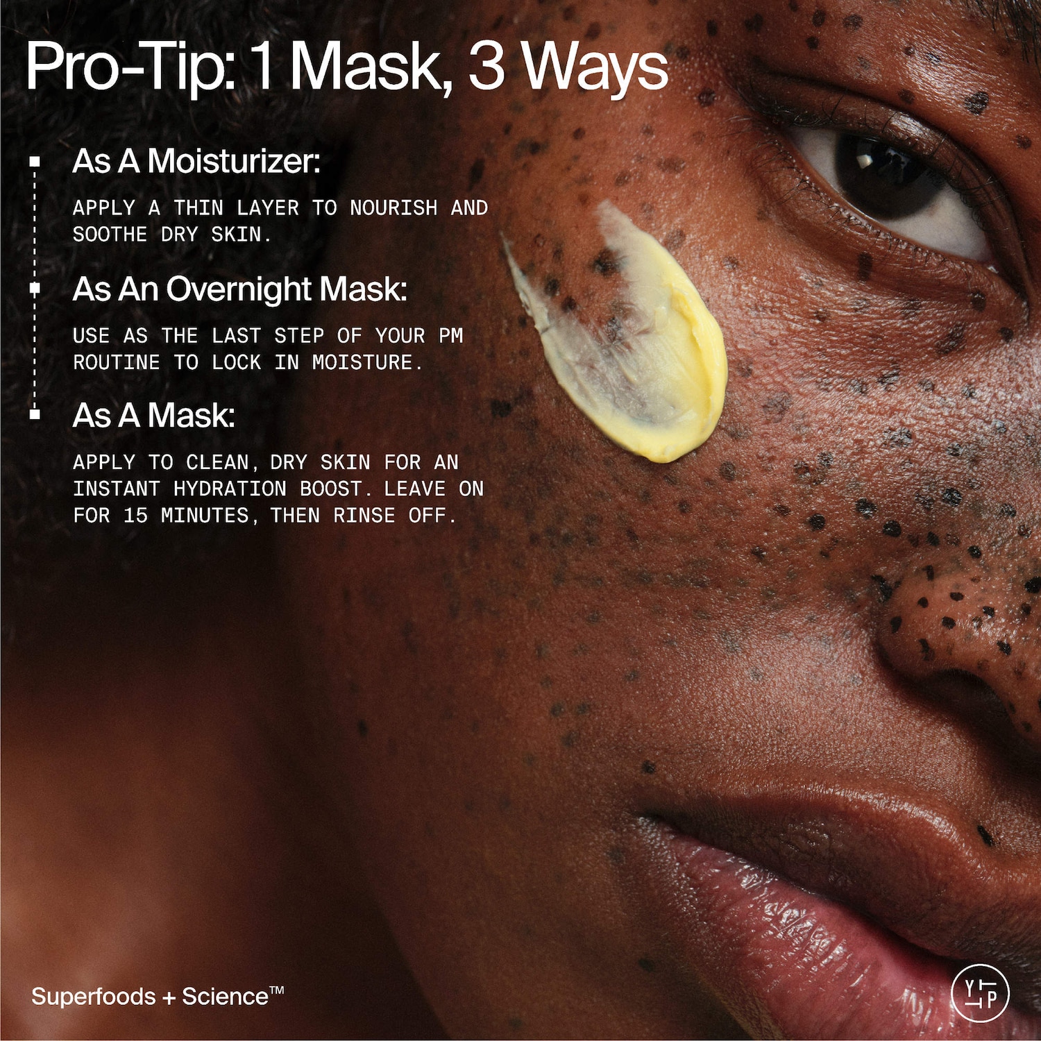 Crème de nuit et masque avec vitamine C Superberry Hydrate + Glow Dream