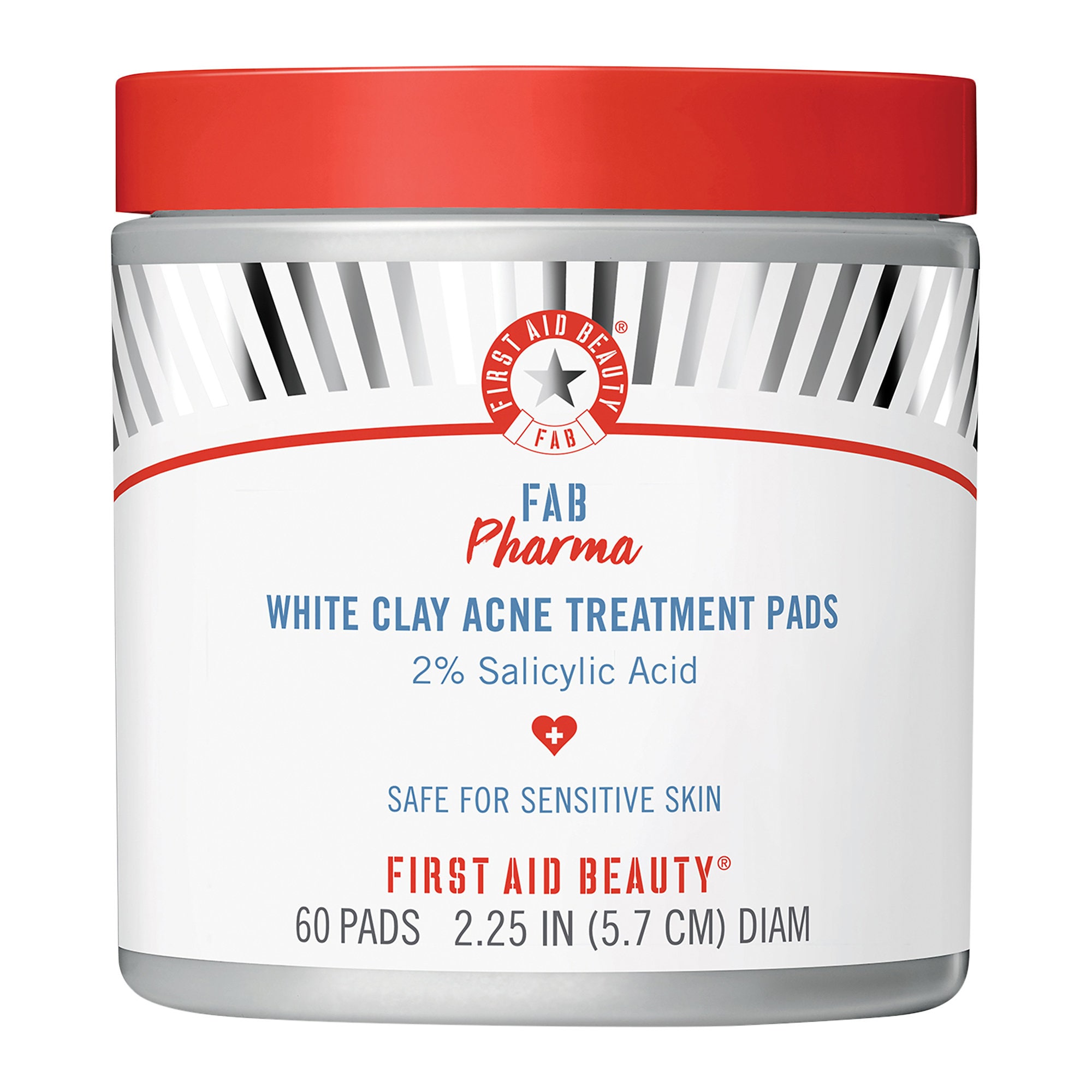 FAB Pharma White Clay Acne Treatment Pads 2% Salicylic Acid