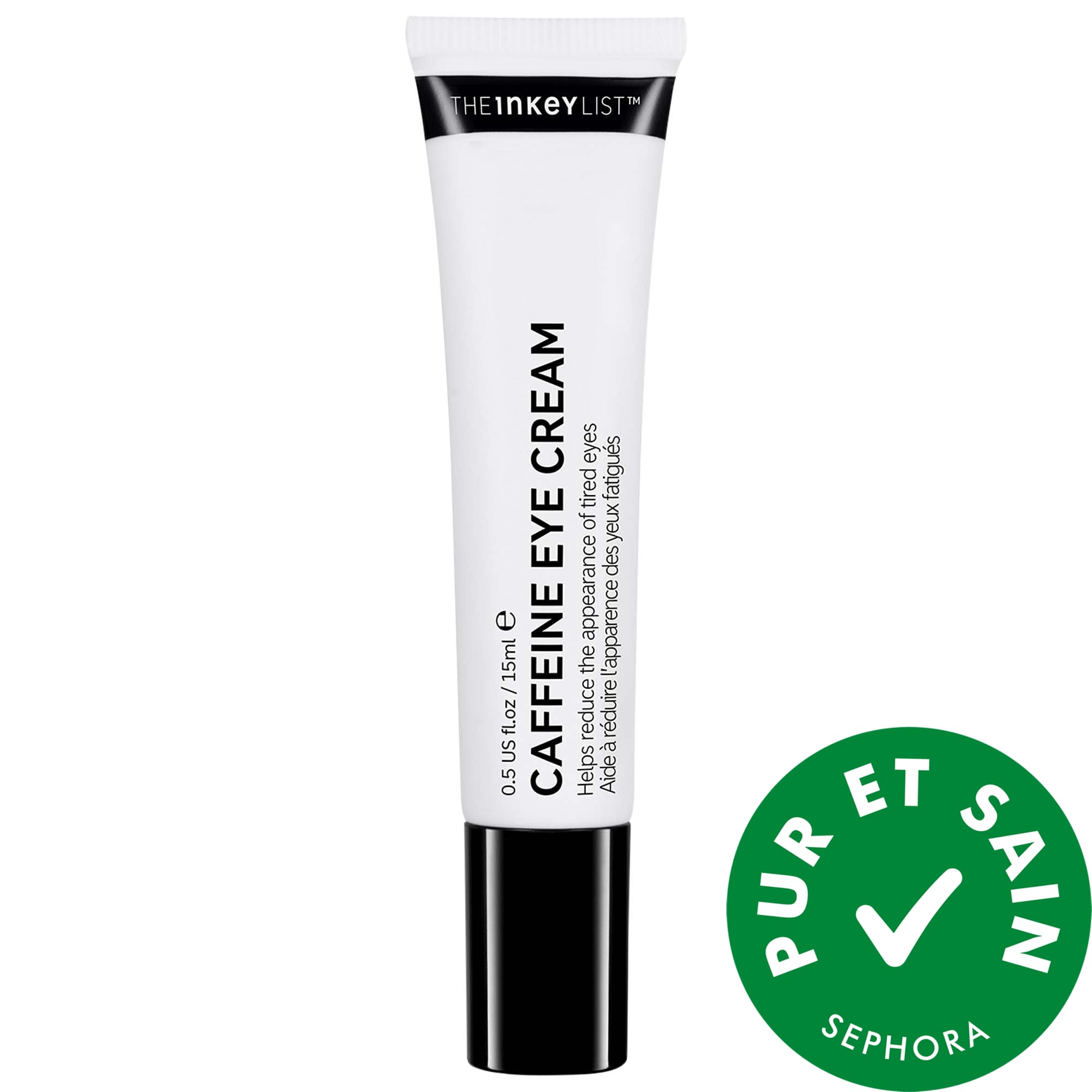 The INKEY List Crème contour des yeux à la caféine pour dégonfler et réduire les cernes 0.5 oz/ 15 mL