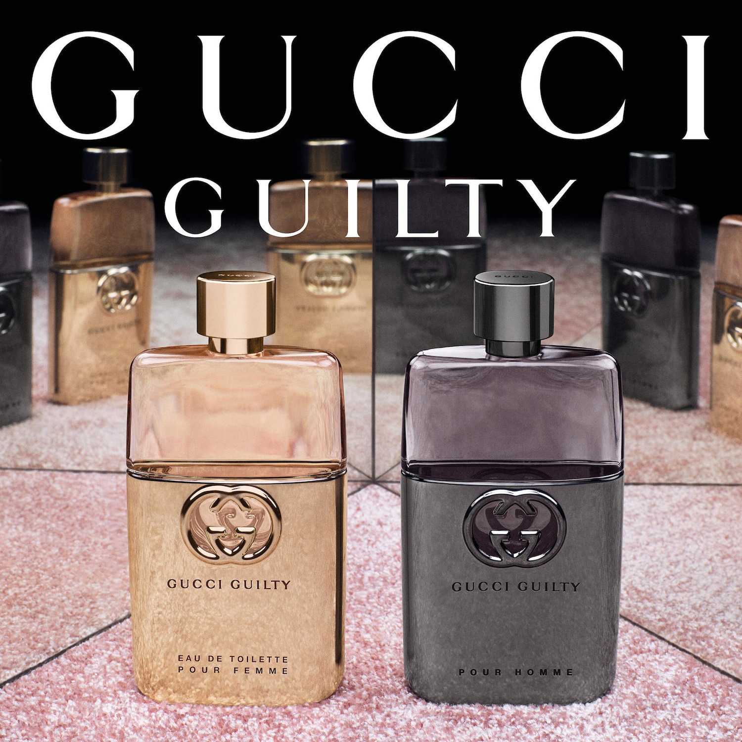 Eau de toilette Guilty pour femme avec mandarine, lilas et patchouli