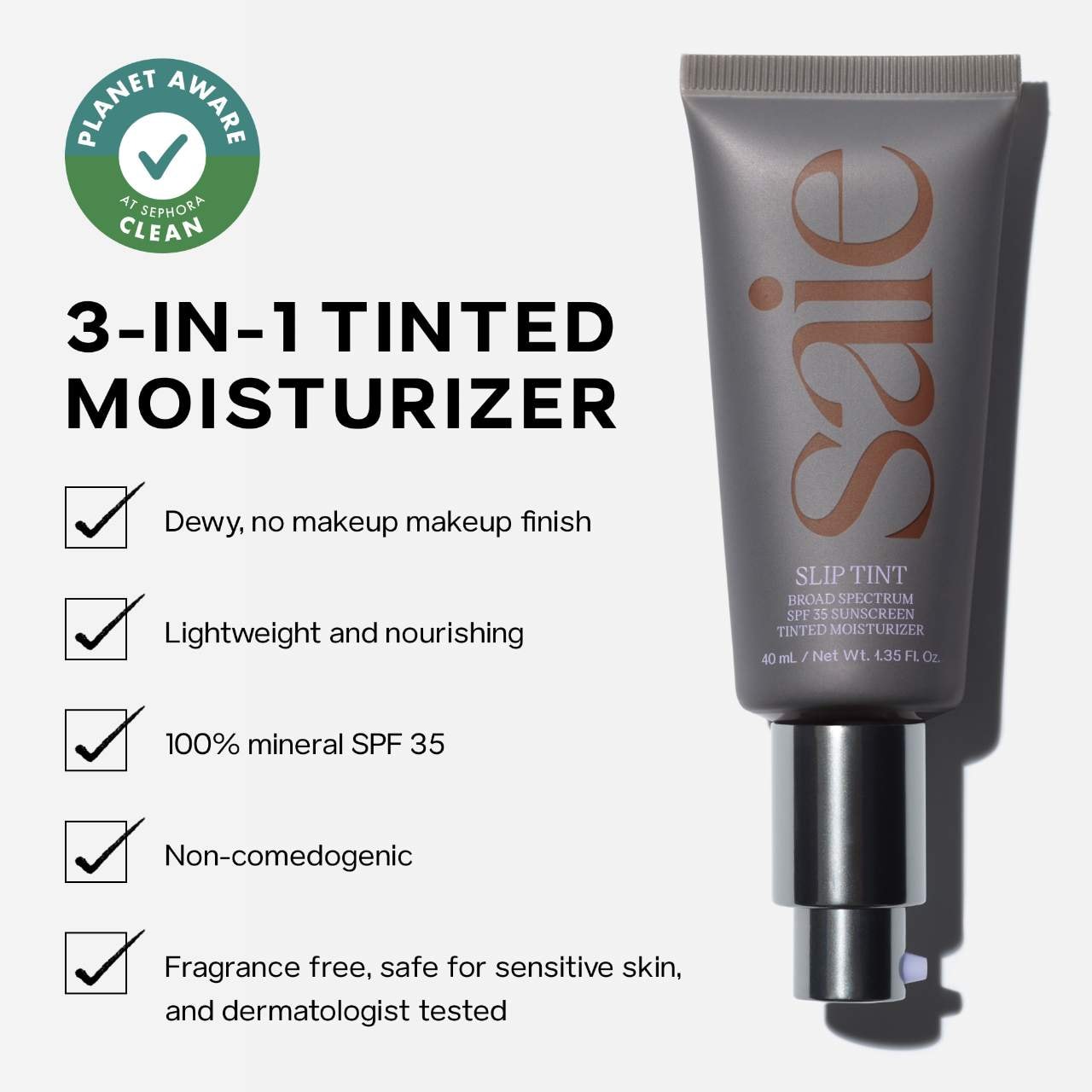 Тонирующий флюид Saie Slip Tint с SPF 35 и гиалуроновой кислотой — фото 5