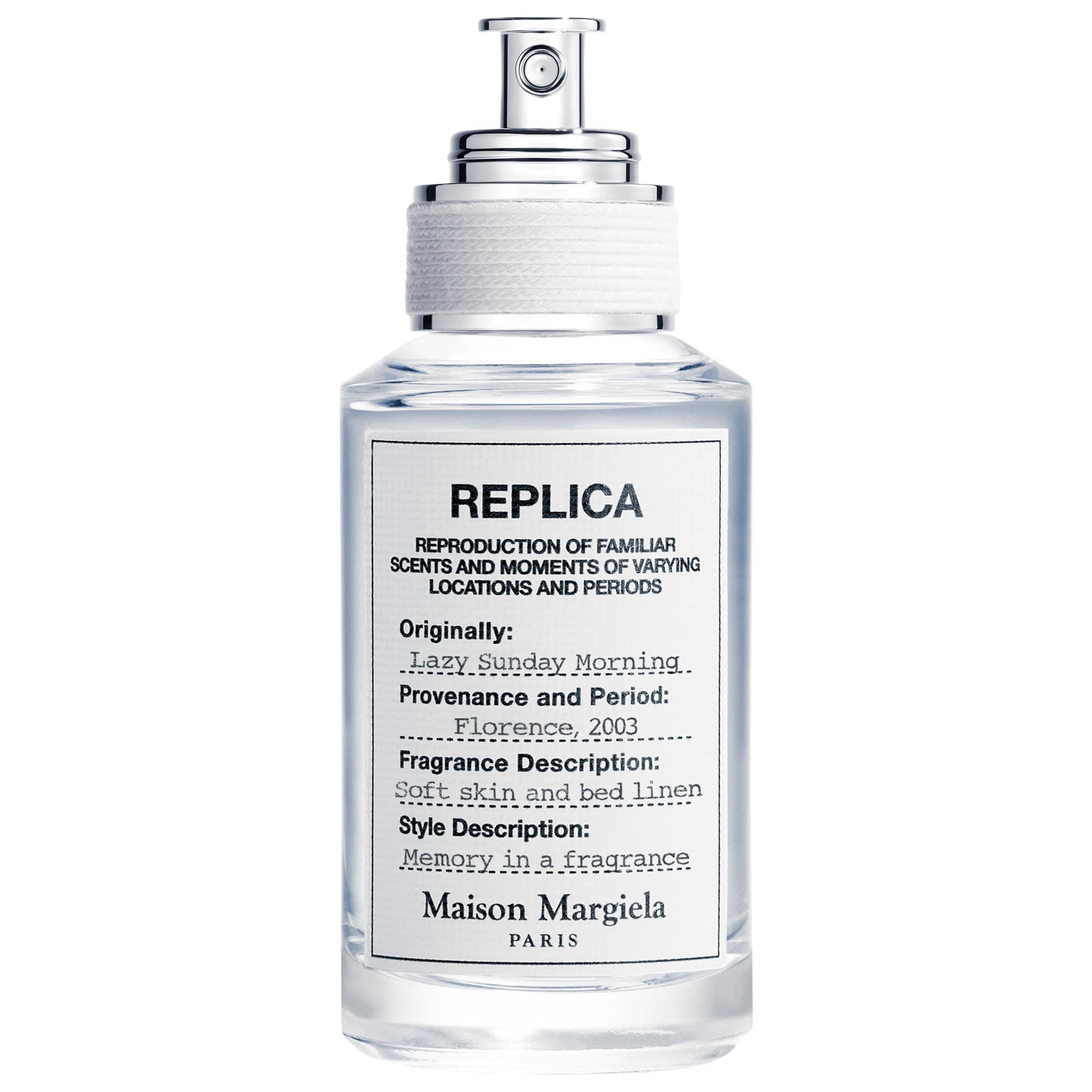 Maison Margiela 'REPLICA' Lazy Sunday Morning Eau de Toilette with White Musk, Lily of the Valley, and Iris mL