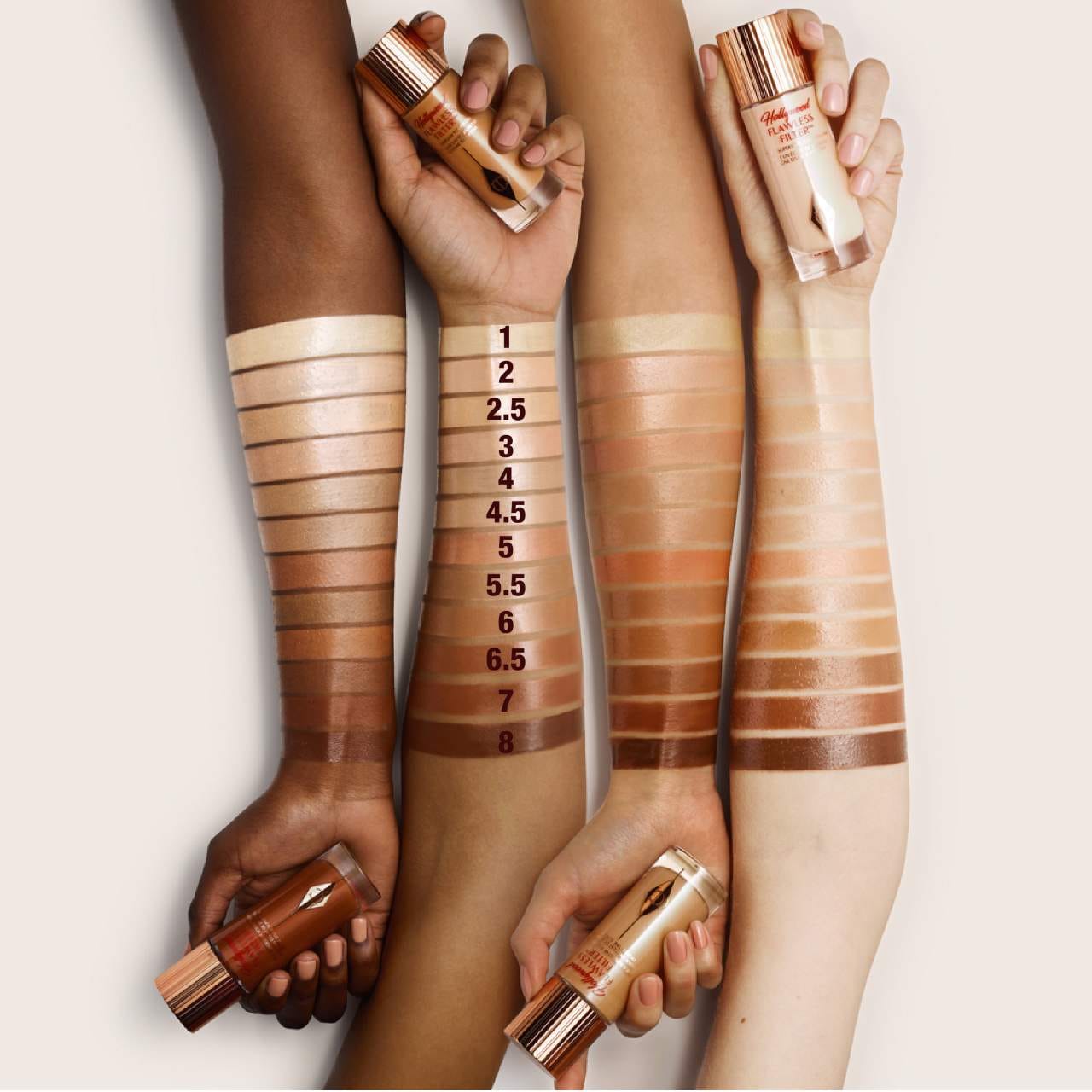 Charlotte Tilbury Hollywood Flawless Filter Swatches – Simply Saima