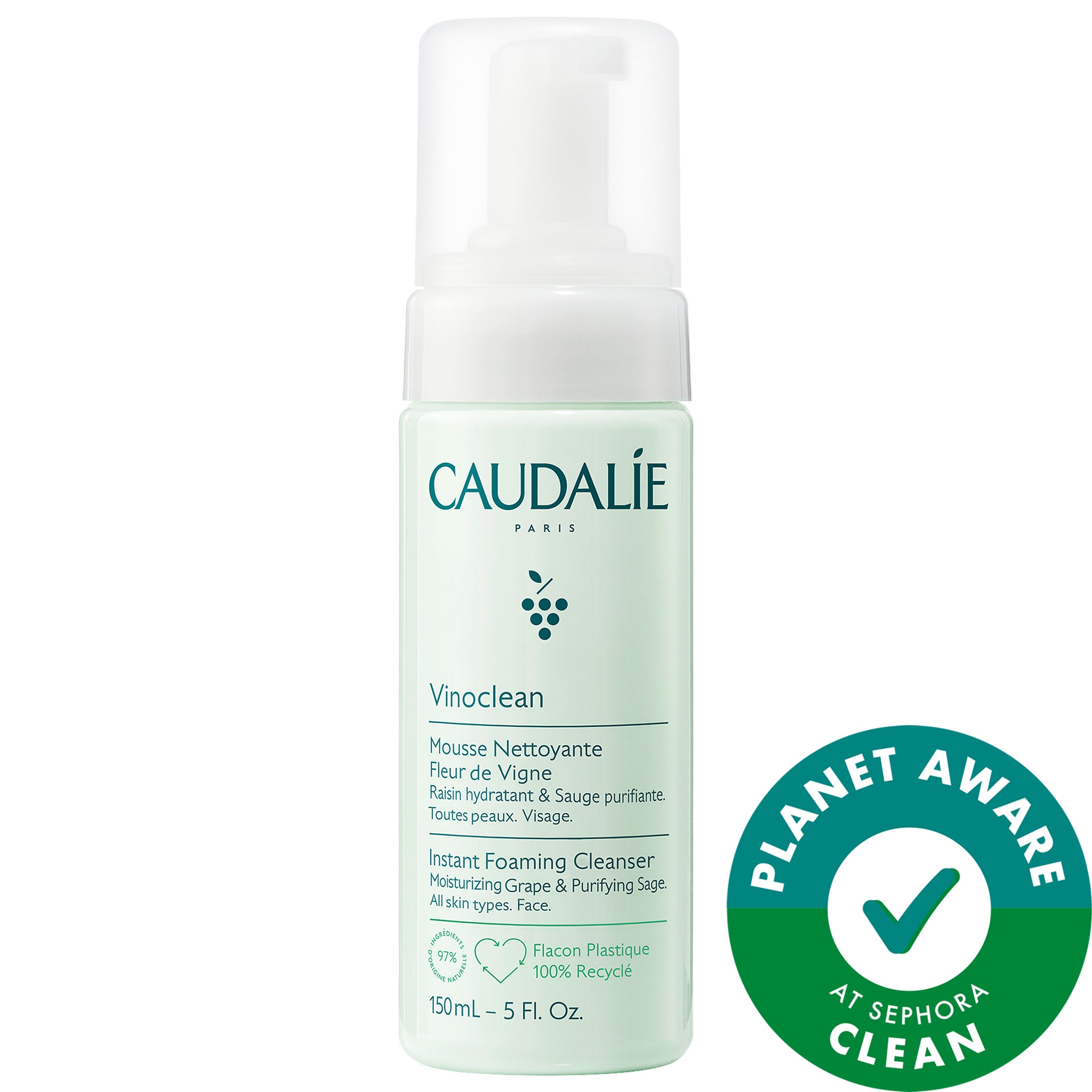 Caudalie Vinoclean Gentle Foam Cleanser 5.0 oz/ 150 mL