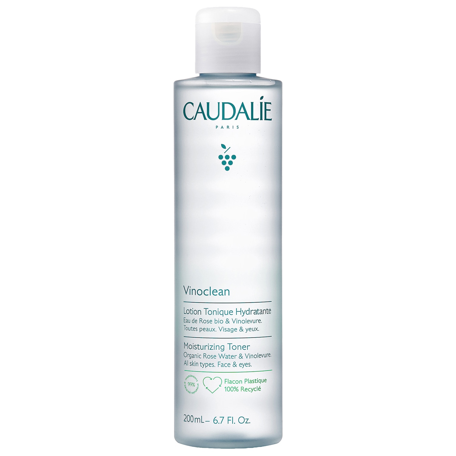 Увлажняющий тоник с розовой водой Caudalie Vinoclean — фото 1