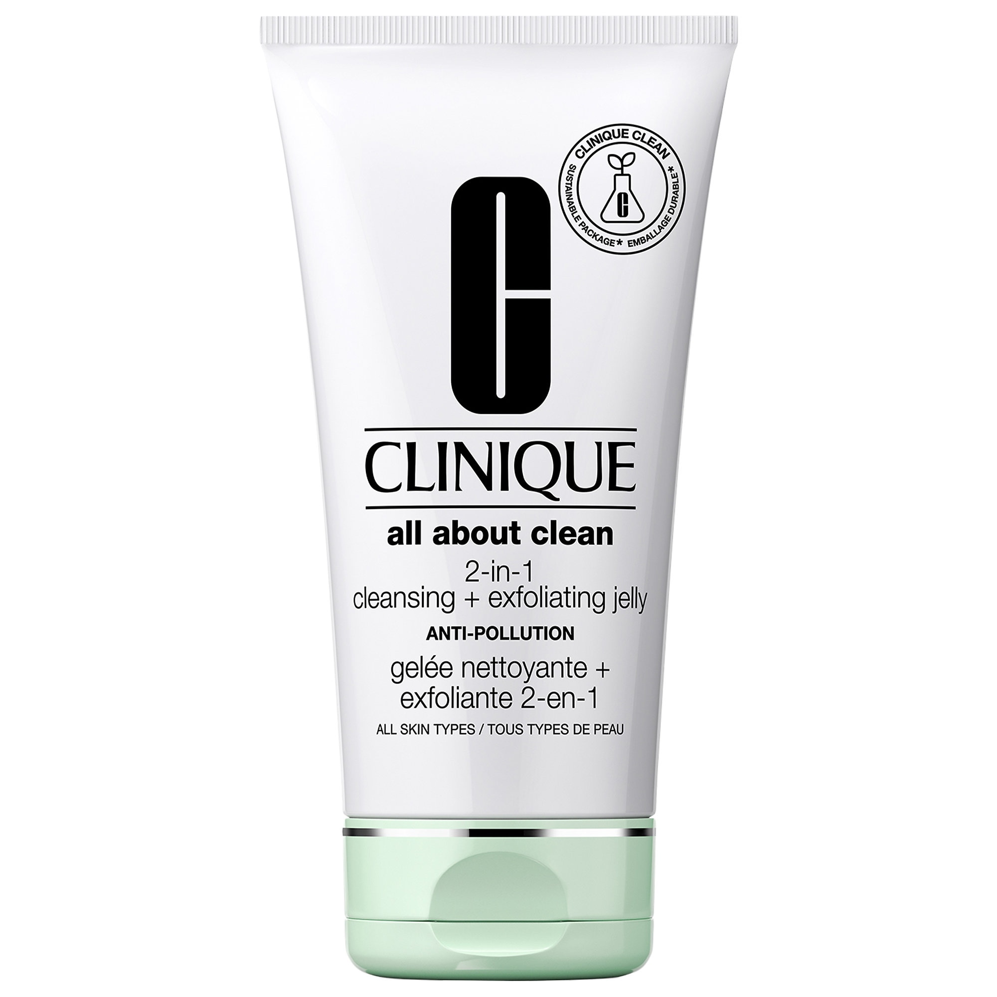 CLINIQUE All About Clean™ 2-in-1 Cleansing + Exfoliating Jelly Cleanser with Salicylic Acid 5 oz/ 150 mL