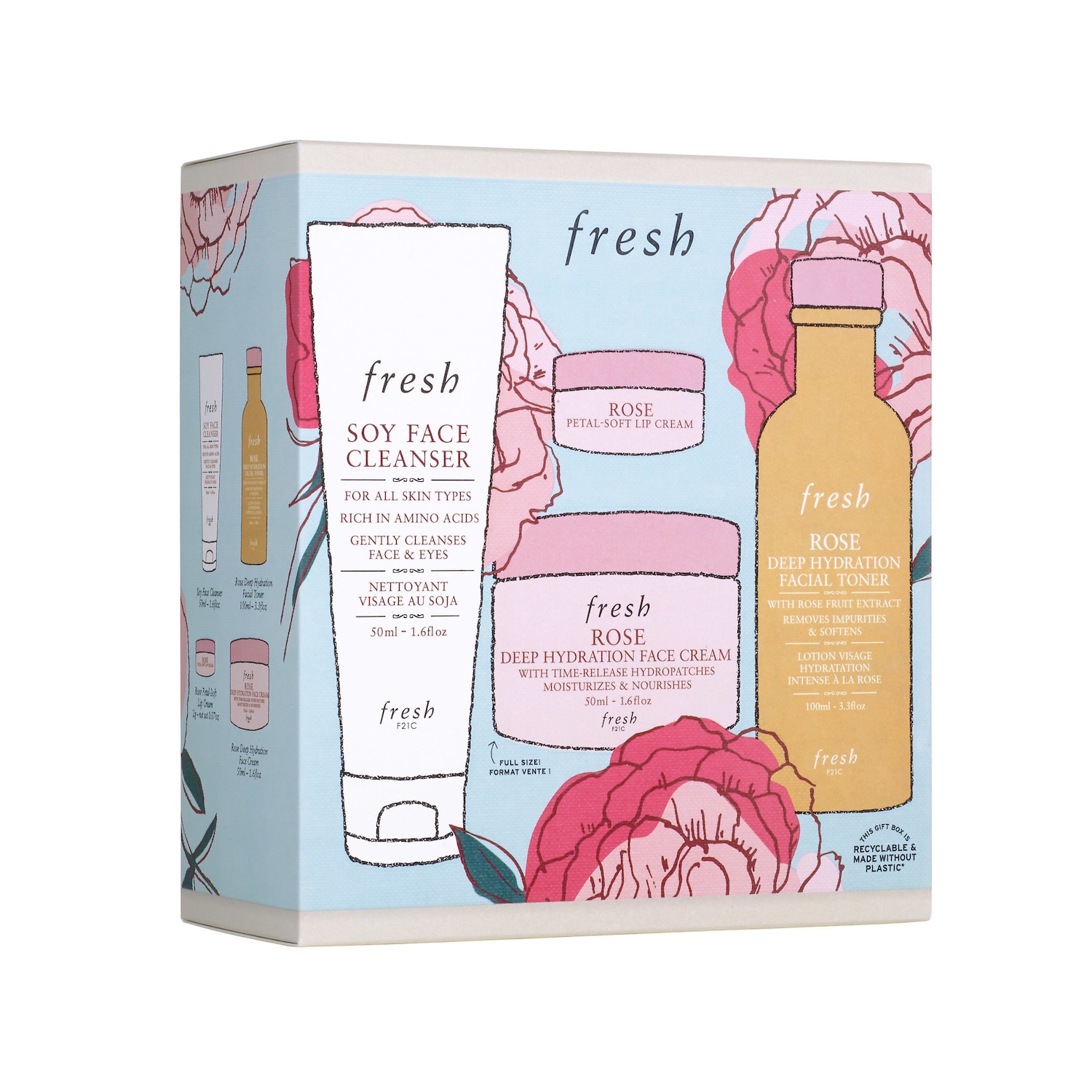 fresh rose hydration skincare essentials