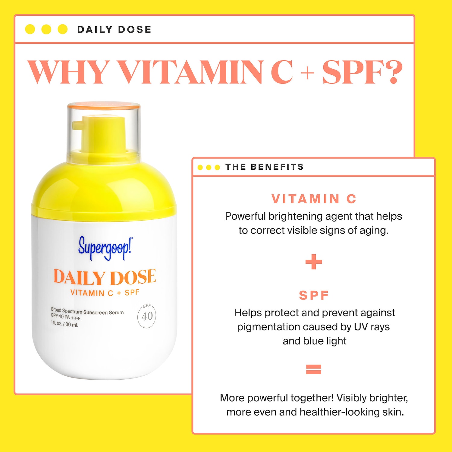 Supergoop Daily Dose Vitamin C Spf 40 Sunscreen Serum Pa Big Apple Buddy