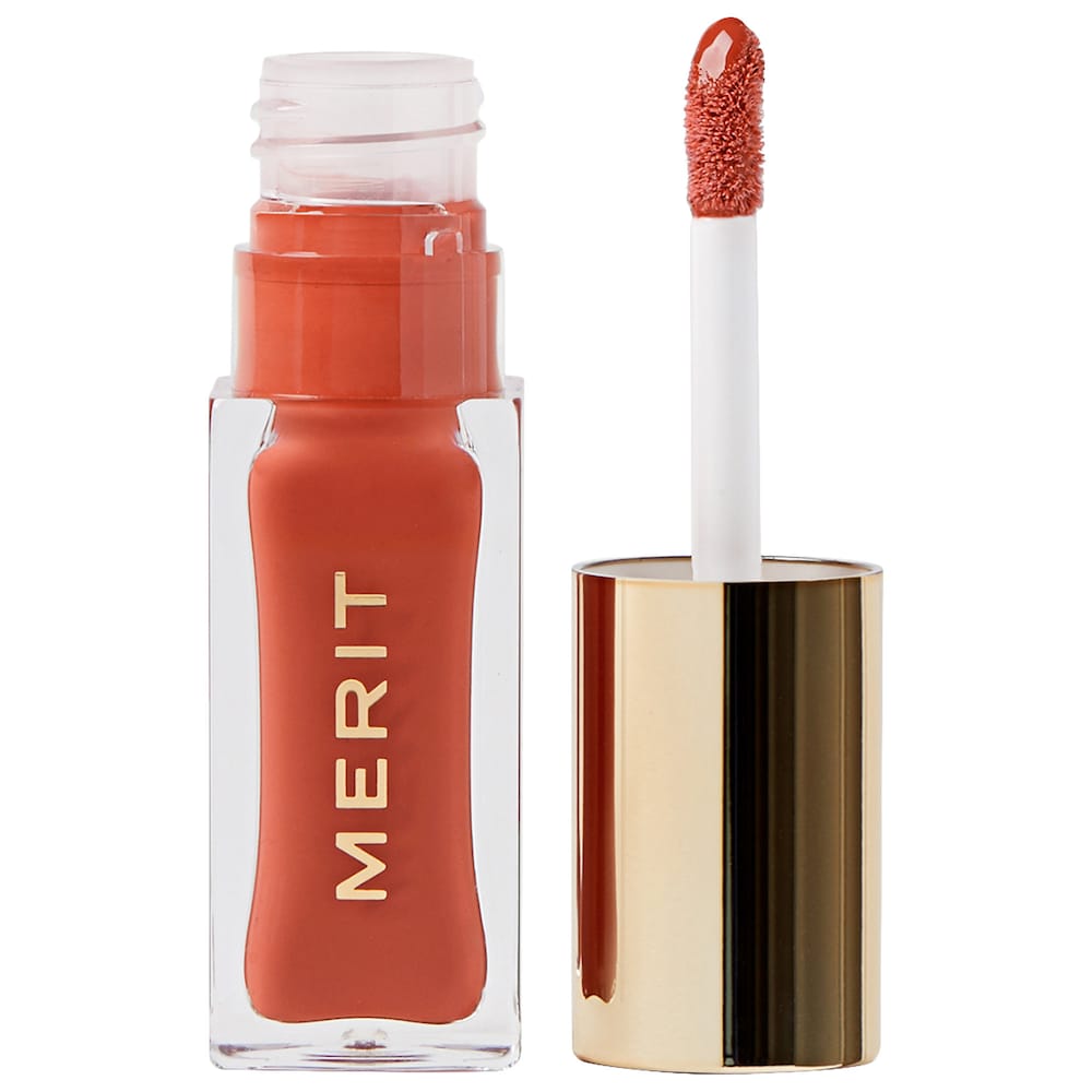 Merit Shade Slick tinted lip oil in a berry shade