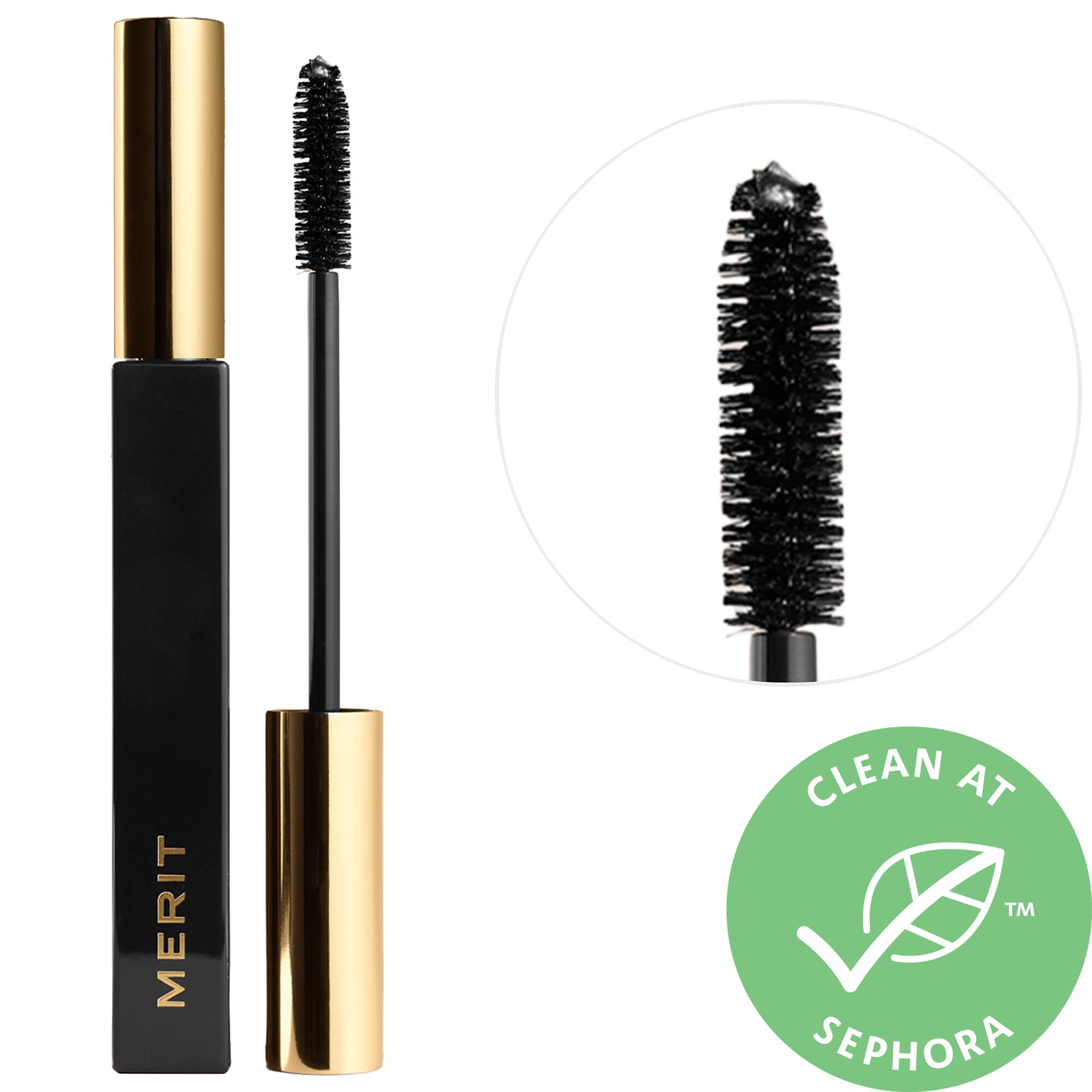 MERIT CLEAN LASH LENGTHENING TUBING MASCARA 24 FL OZ / 7 ML