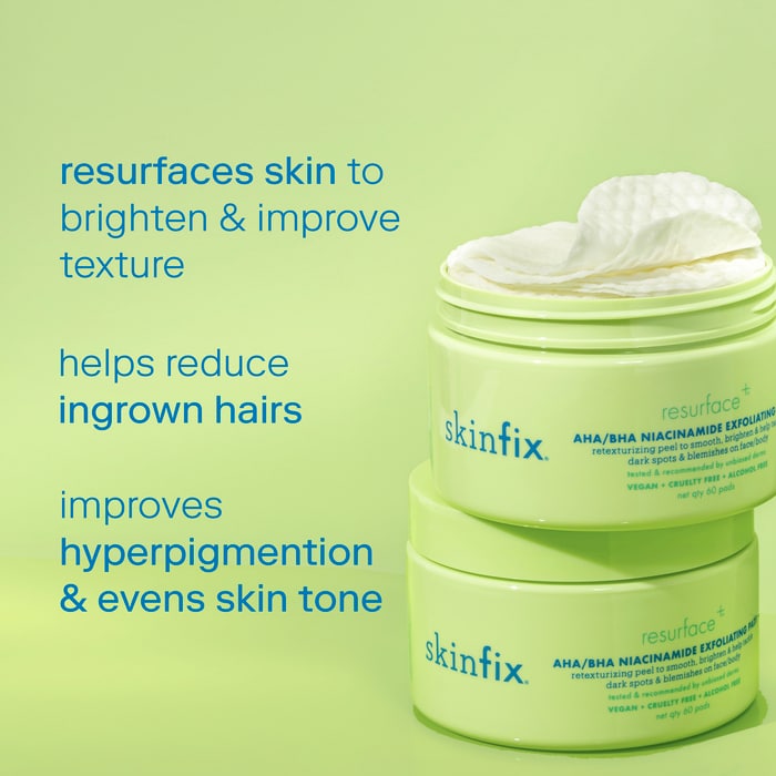 Отшелушивающие пэды с AHA/BHA и ниацинамидом для лица и тела Skinfix Resurface+ — фото 4