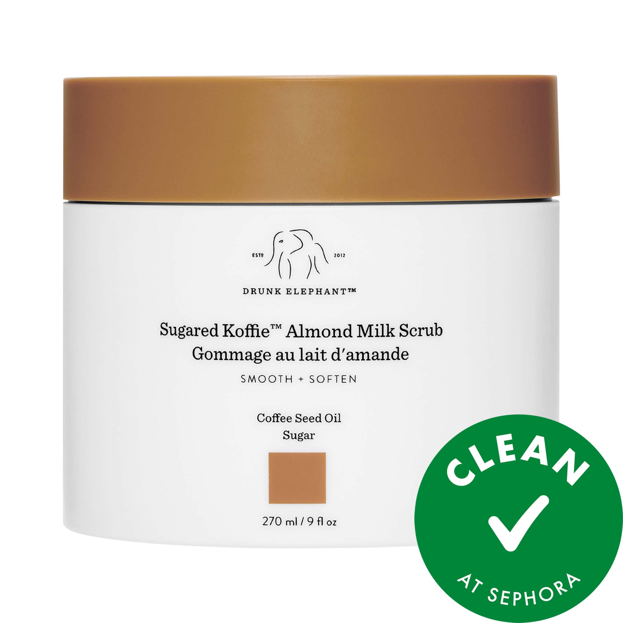 Drunk Elephant Sugared Koffie™ Almond Milk Body Scrub 9 oz/ 270 mL