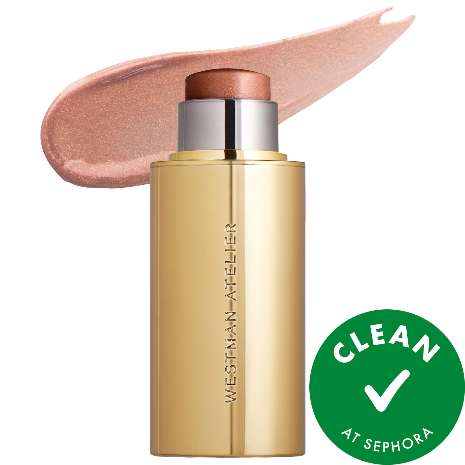 Westman Atelier Lit Up Glassy Gel Highlighter Stick in Brûlée