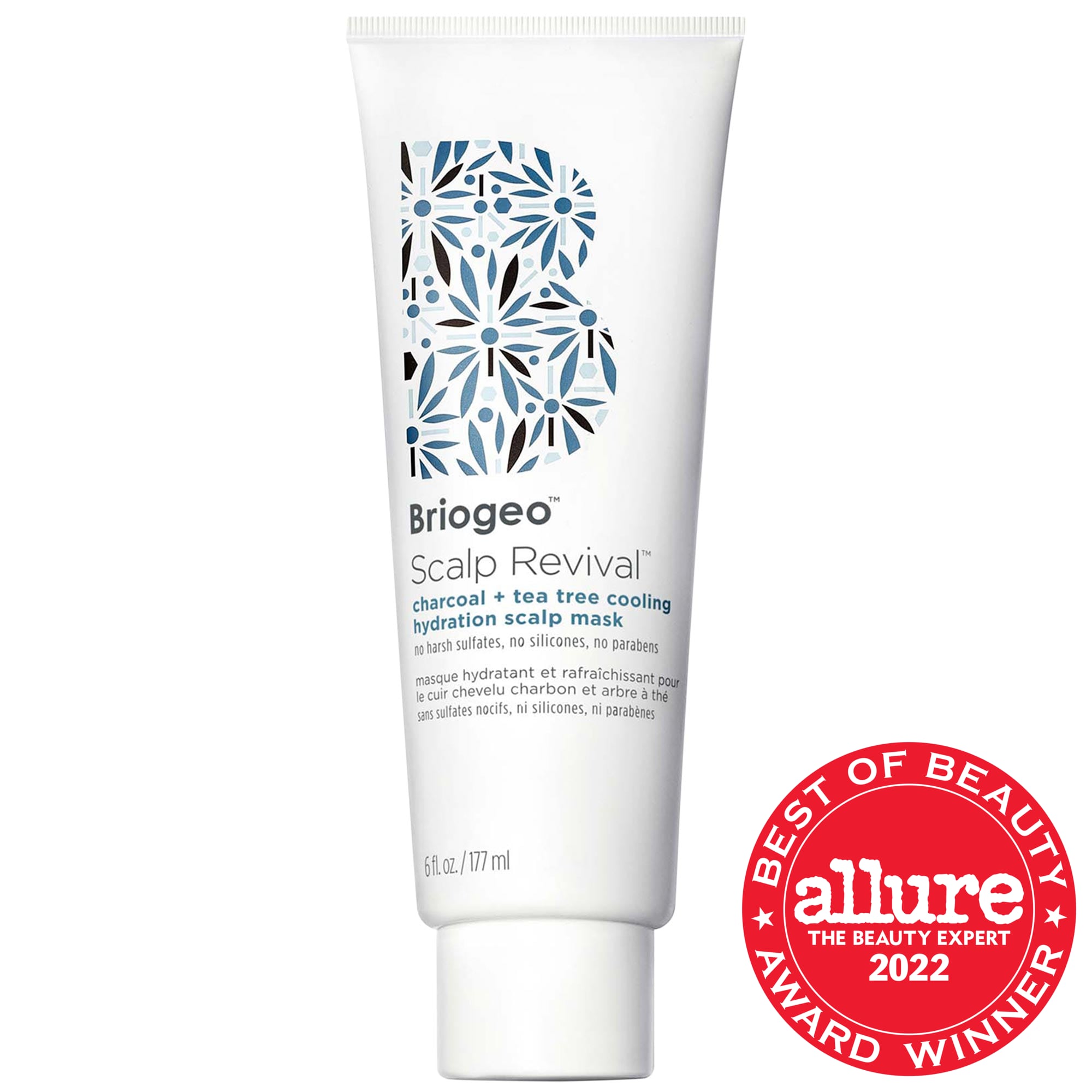 Briogeo Scalp Revival™ Charcoal + Tea Tree Cooling Hydration Mask for Dry, Itchy Scalp 6 oz/ 177 mL