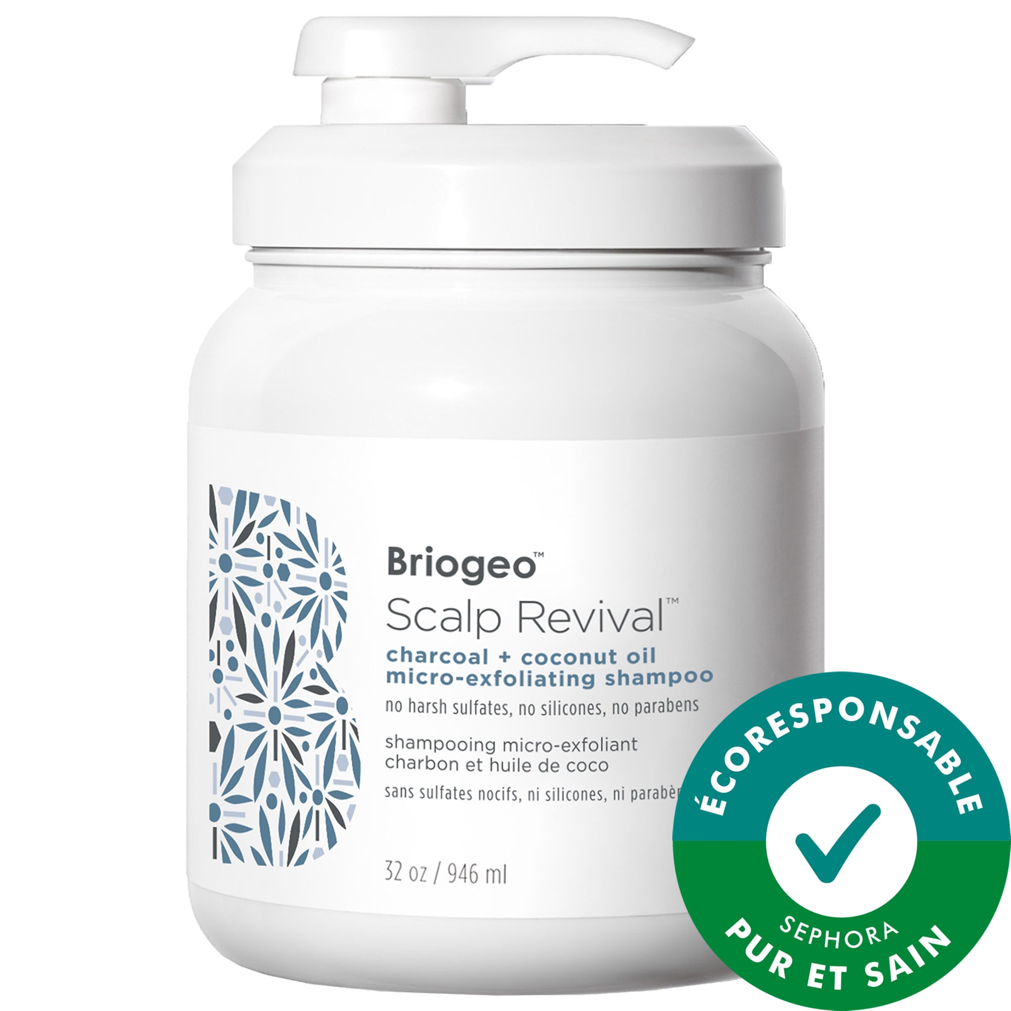 Briogeo Shampoing micro-exfoliant charbon et huile de coco pour cuir chevelu Scalp Revival™ oz/ mL