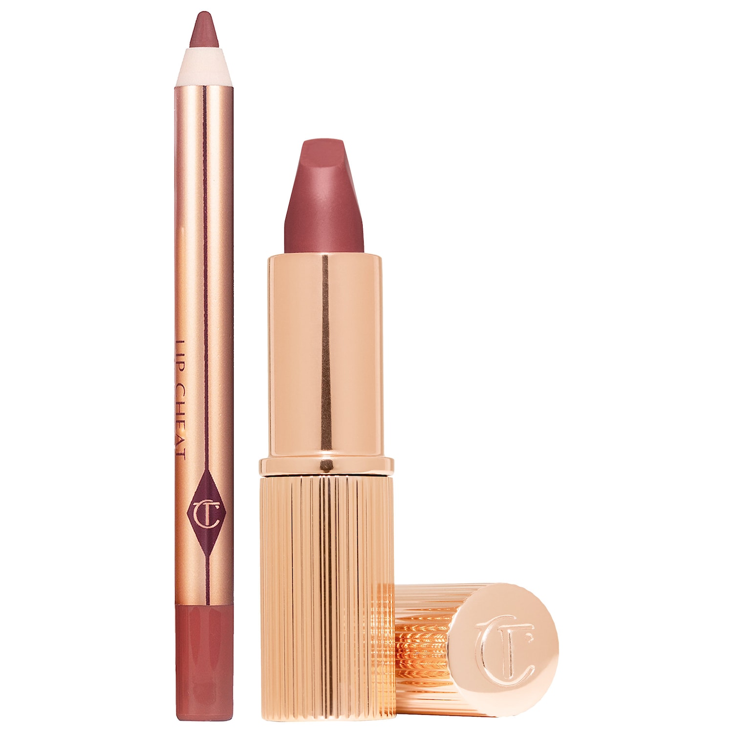 Charlotte Tilbury Mini Pillow Talk Lipstick & Liner Set in Pillow Talk Medium