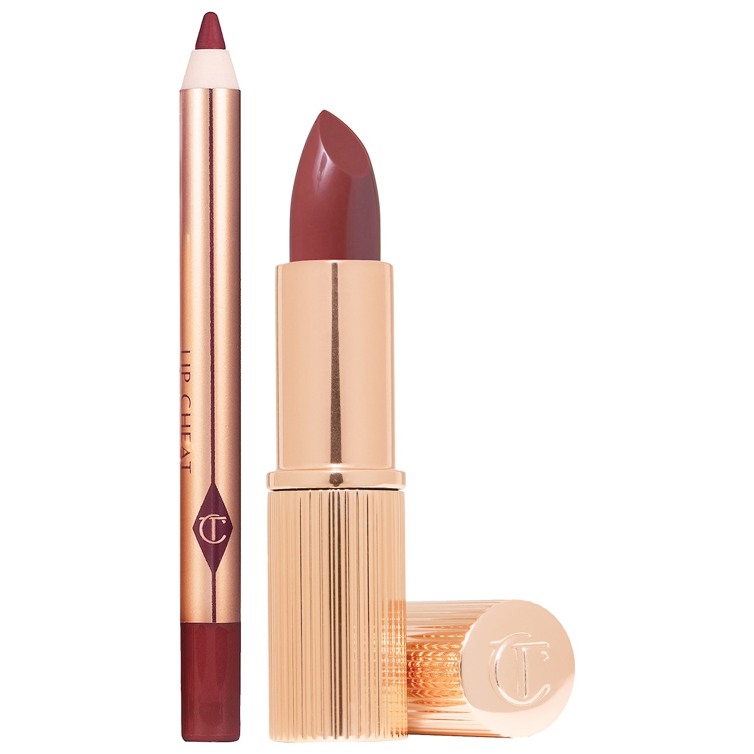 Charlotte Tilbury Mini Pillow Talk Lipstick & Liner Set in Pillow Talk Deep