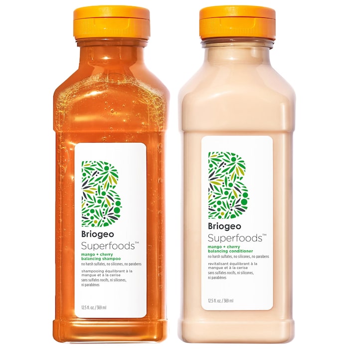 Superfoods Mango + Cherry Balancing Shampoo + Conditioner Duo for Oil
