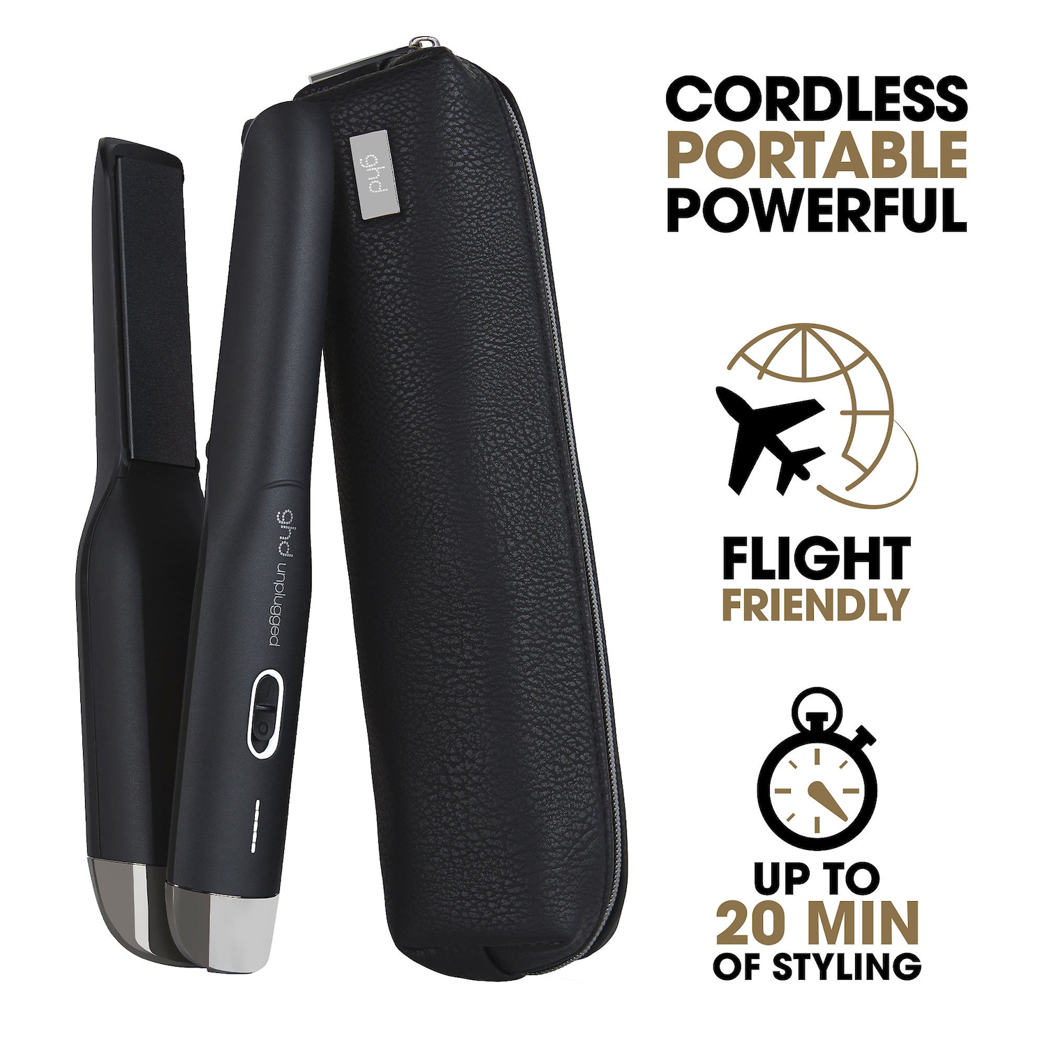 Беспроводной выпрямитель для волос ghd Unplugged, цвет: Чёрный — фото 3