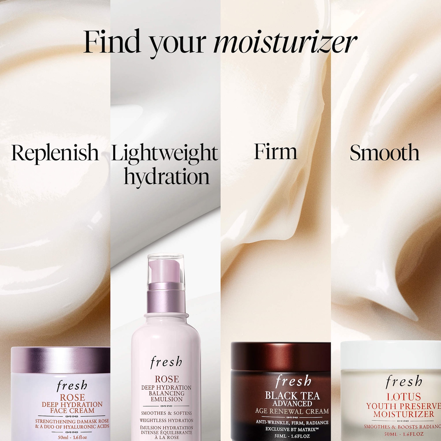 Rose & Hyaluronic Acid Deep Hydration Moisturizer - fresh | Sephora