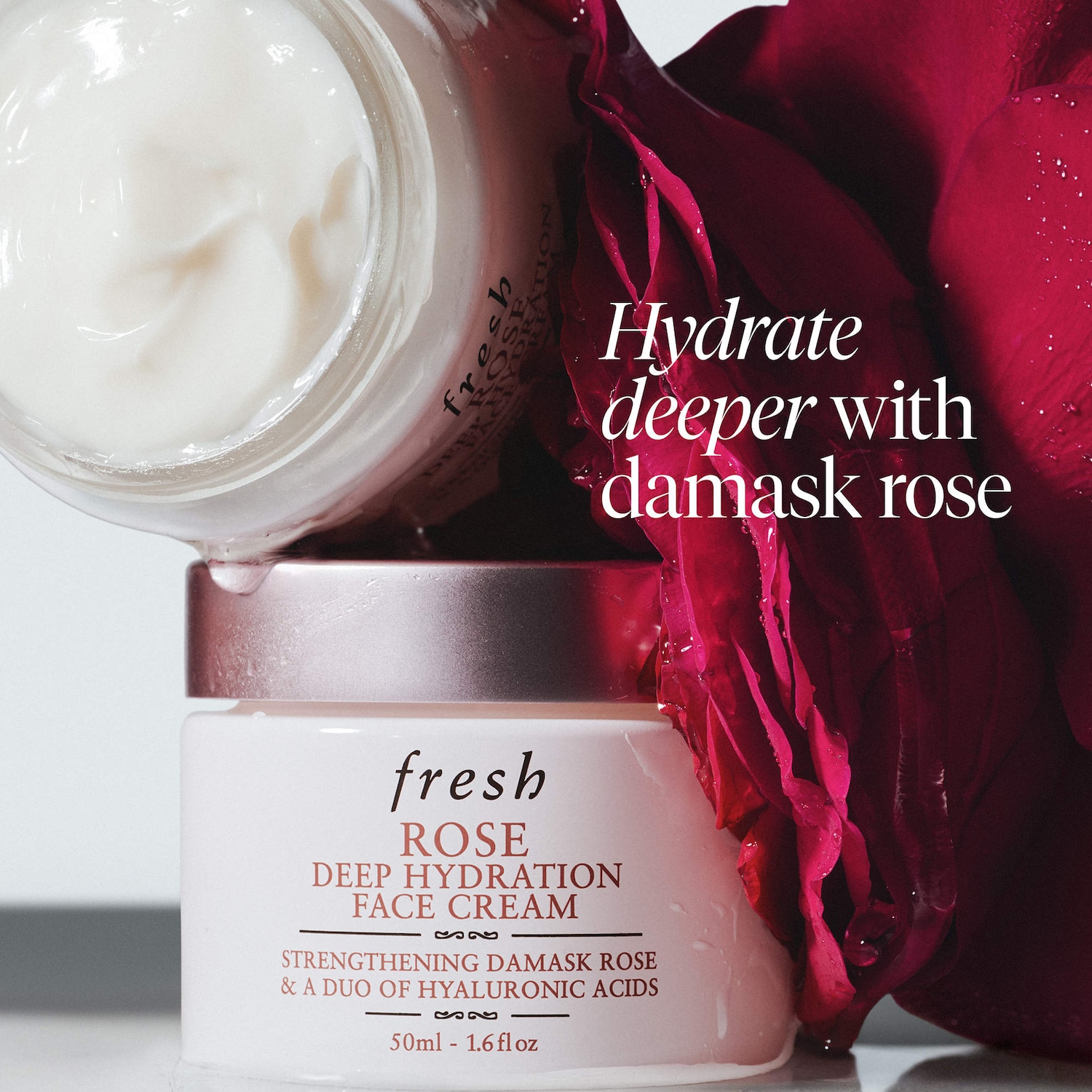Rose & Hyaluronic Acid Deep Hydration Moisturizer - fresh | Sephora
