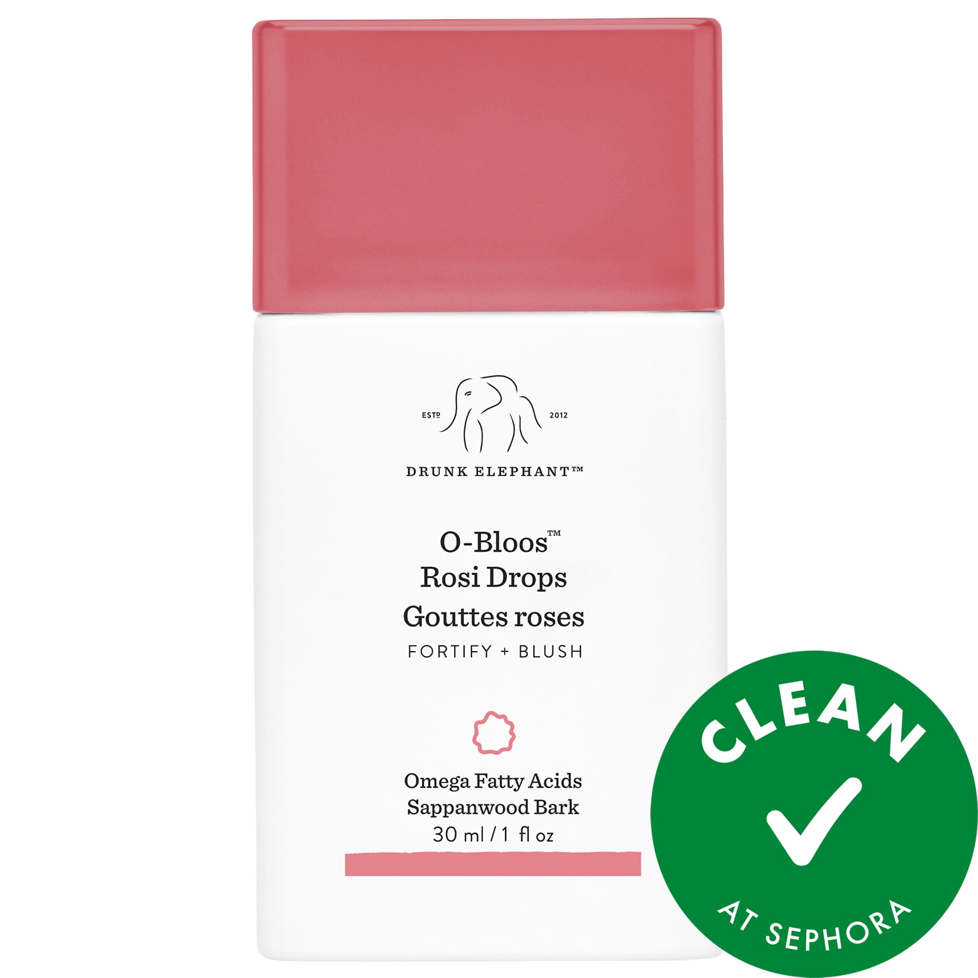 Drunk Elephant O-Bloos™ Rosi Blush Drops with Vitamin F 1oz/ 30ml