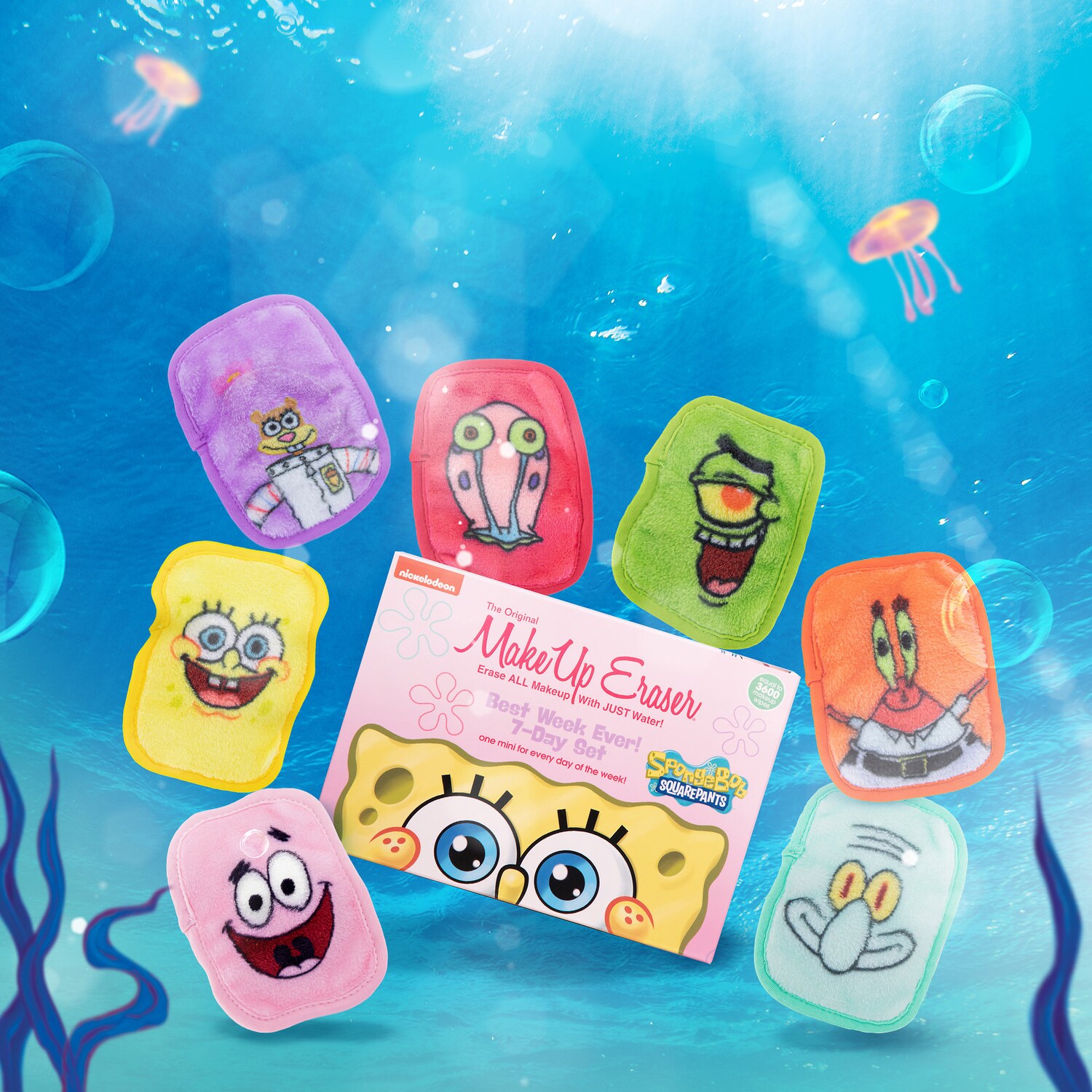 Spongebob 7 Day Makeup Eraser Set The Original Makeup Eraser Sephora