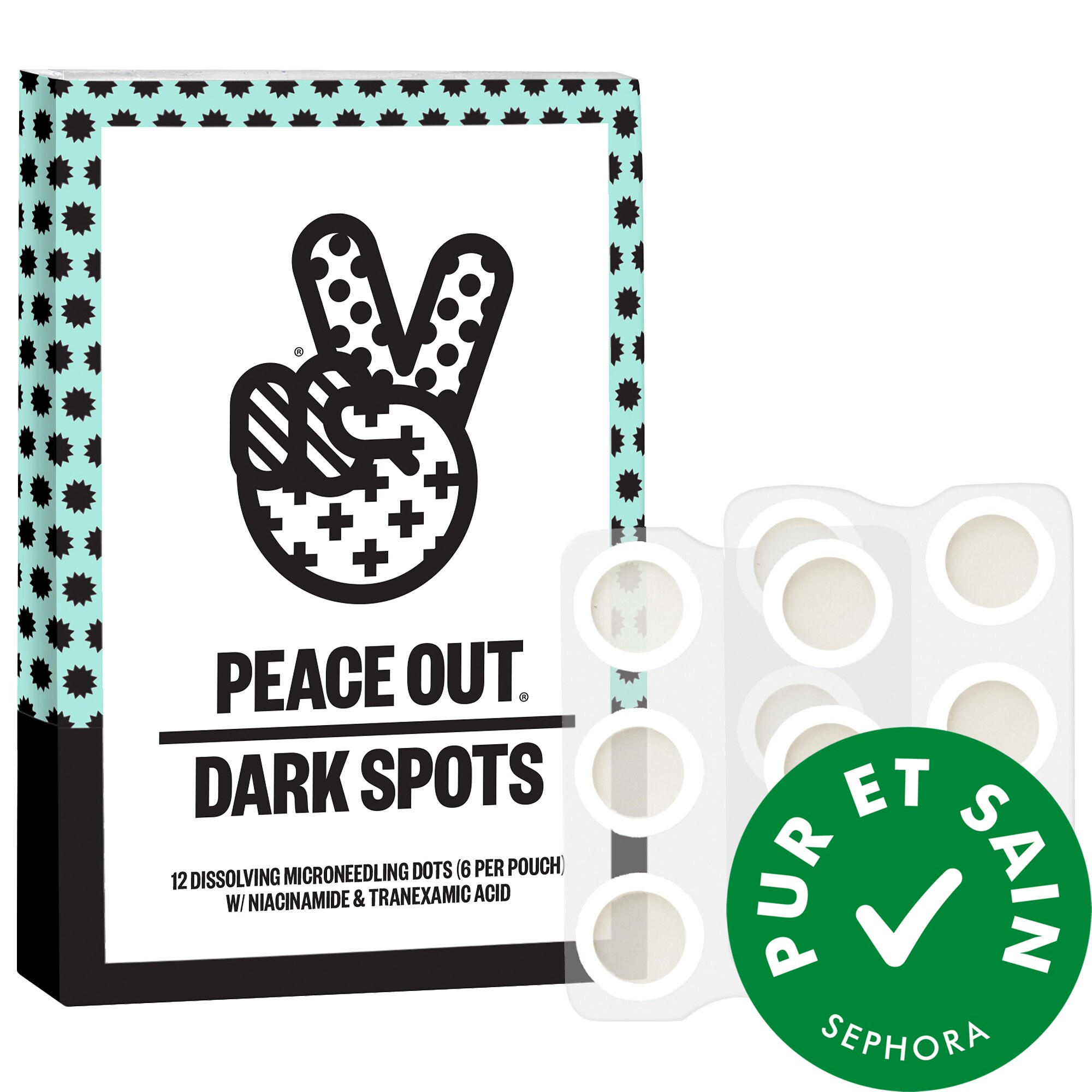 Peace Out Points illuminateurs pour taches pigmentaires Microneedling 12 Microneedling Dots