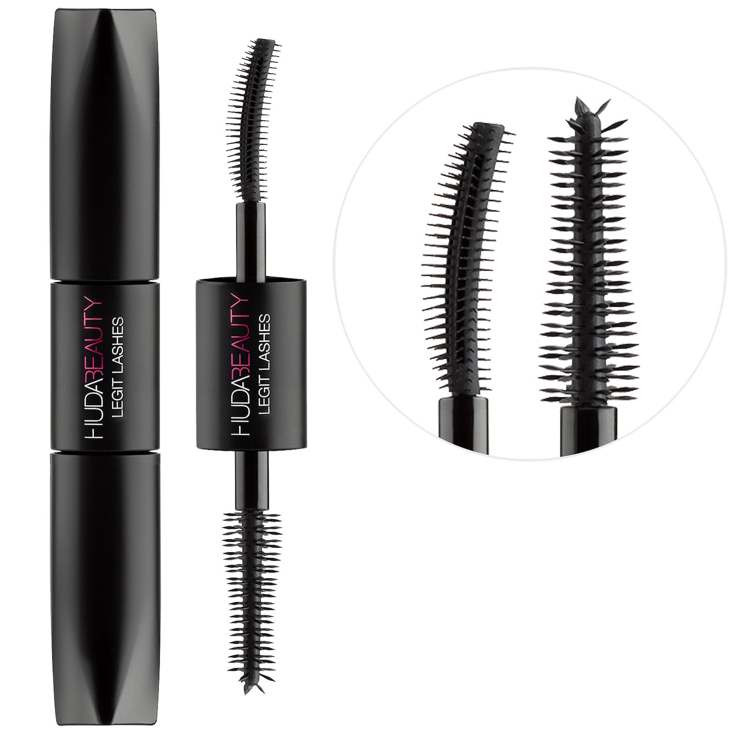 Мини-двусторонняя тушь для ресниц Huda Beauty Legit Lashes для объёма и длины — фото 1