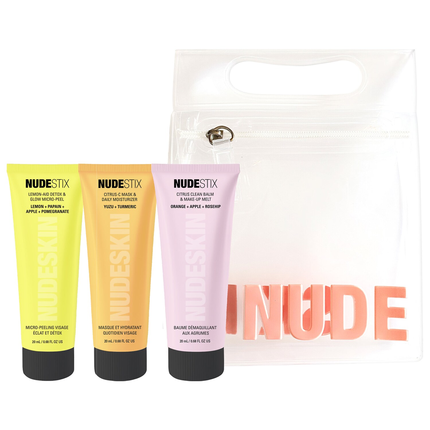 Набор для макияжа Nudestix Nudeskin Citrus Renew, 3 шага — фото 1