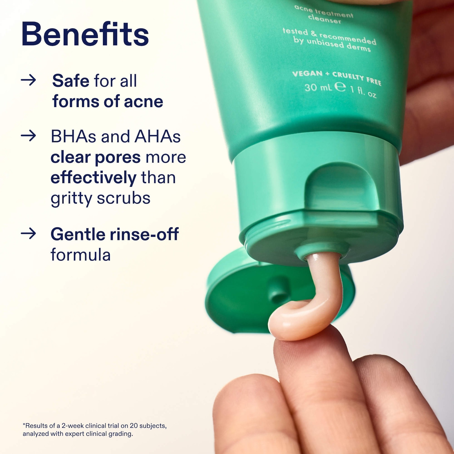 Acne+ 2% BHA + Azelaic Acid + Niacinamide + AHA Cleanser - Skinfix